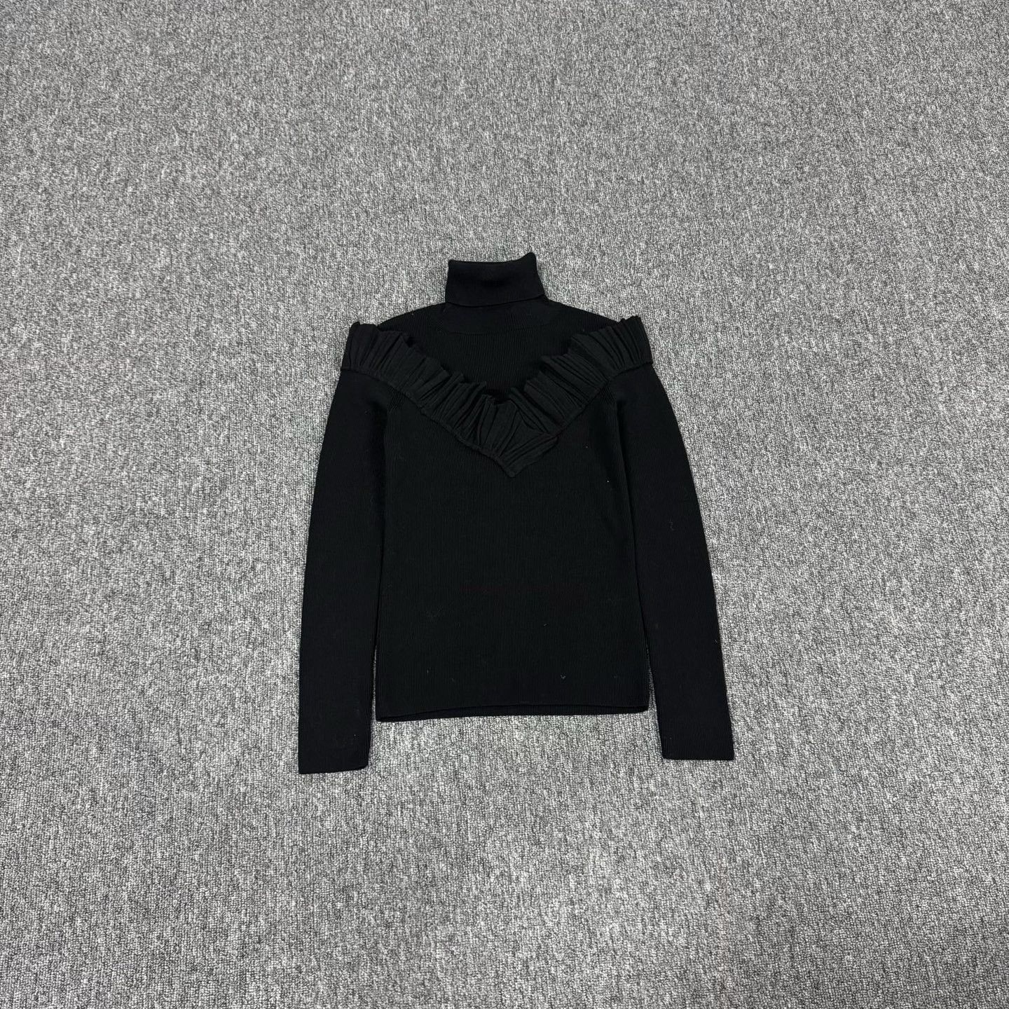 Dior Dior V-Pleated Ruffle Turtleneck Sweater FR 38 Size S / US 4 / IT 40 - 2 Thumbnail