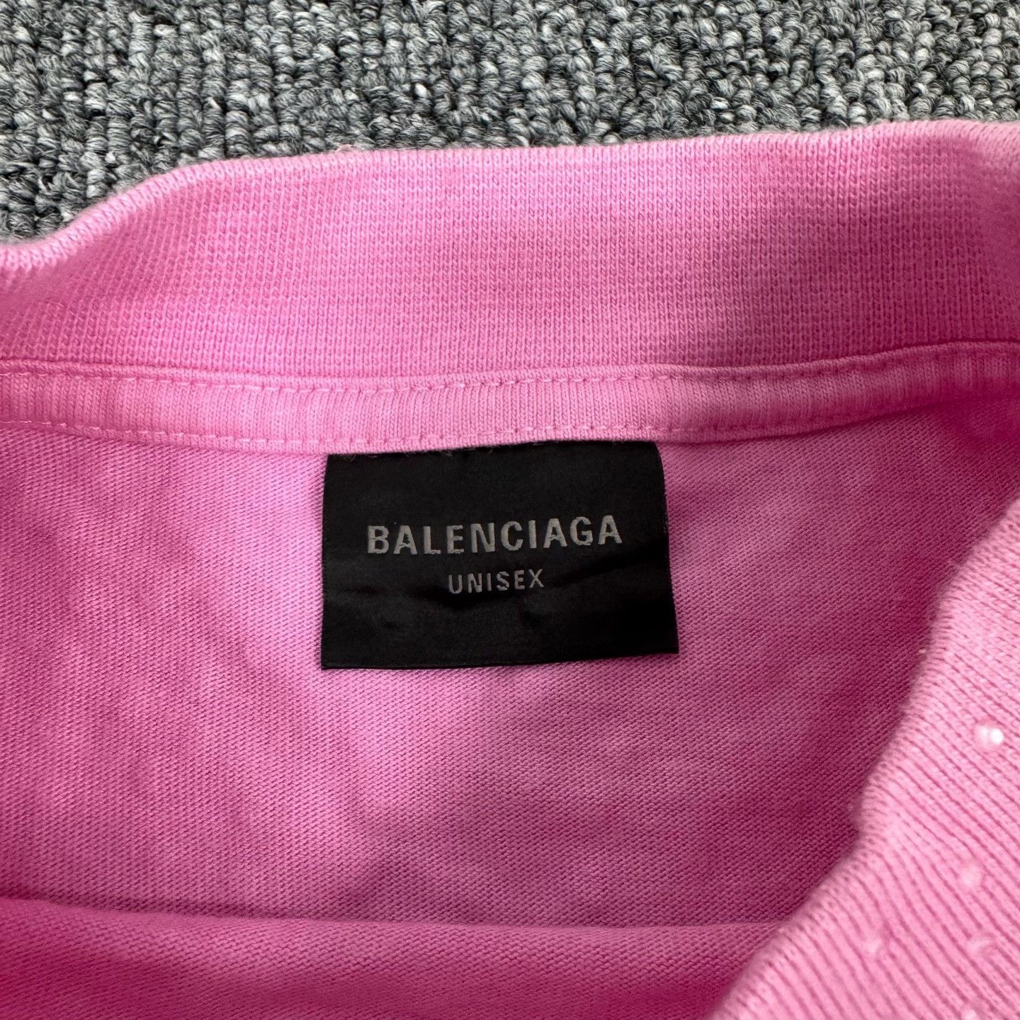 Balenciaga Balenciaga Pink Rhinestone Logo T-Shirt L Size US L / EU 52-54 / 3 - 5 Thumbnail