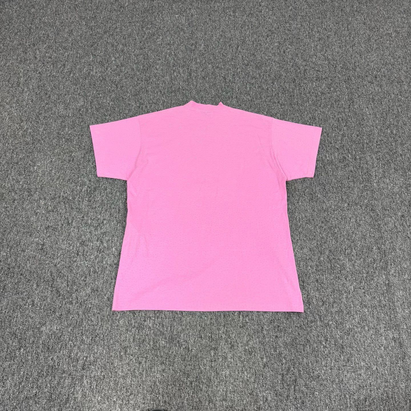 Balenciaga Balenciaga Pink Rhinestone Logo T-Shirt L Size US L / EU 52-54 / 3 - 3 Thumbnail