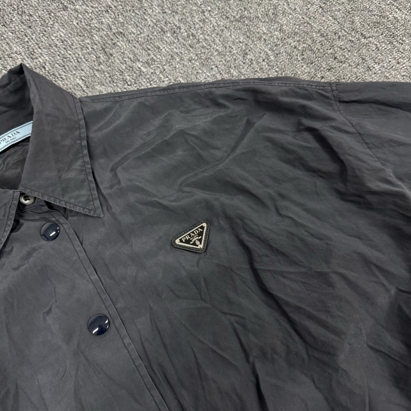 Prada Prada Nylon Cropped Drawstring Shirt IT 40 Size S / US 4 / IT 40 - 5 Thumbnail