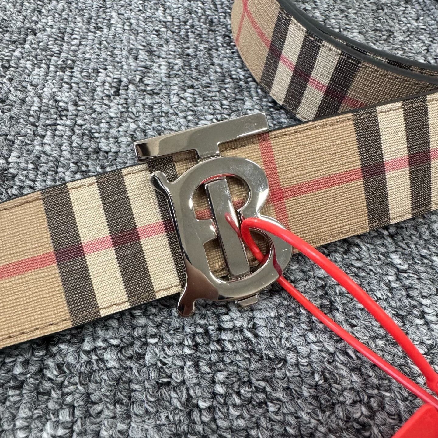 Burberry Burberry TB Monogram Plaid Belt Size 36 Size 36 - 3 Thumbnail