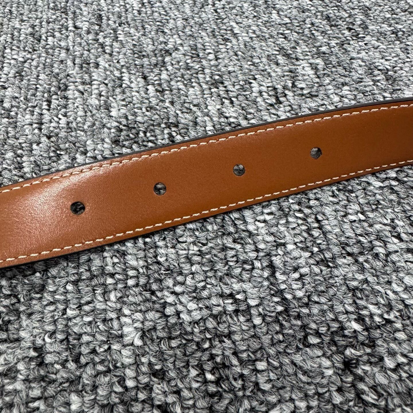 Celine Celine Triomphe Gold Buckle Leather Belt 80/32 Size 32 - 6 Thumbnail