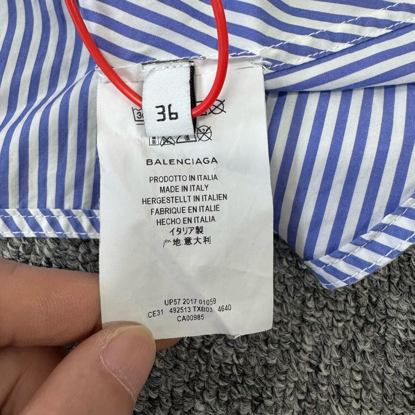 Balenciaga Balenciaga Back Logo Striped Shirt 36 Size US S / EU 44-46 / 1 - 8 Thumbnail