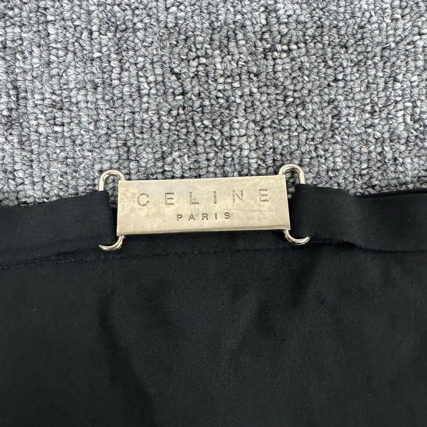 Celine Celine Metal Logo Plate Mini Skirt FR 36 Size 26" / US 2 / IT 38 - 5 Thumbnail