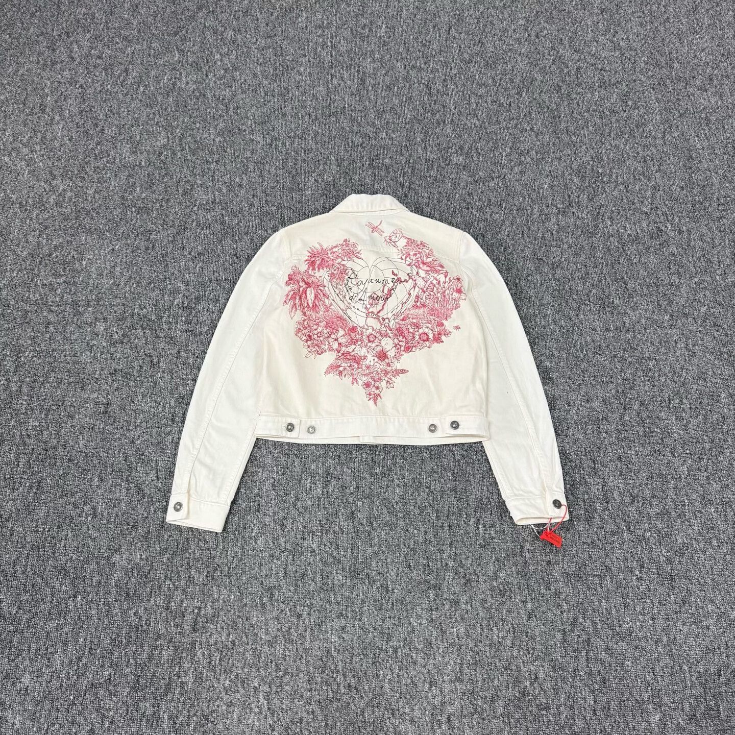 Dior Dior Floral Heart Denim Jacket FR 36 Size XS / US 0-2 / IT 36-38 - 2 Thumbnail