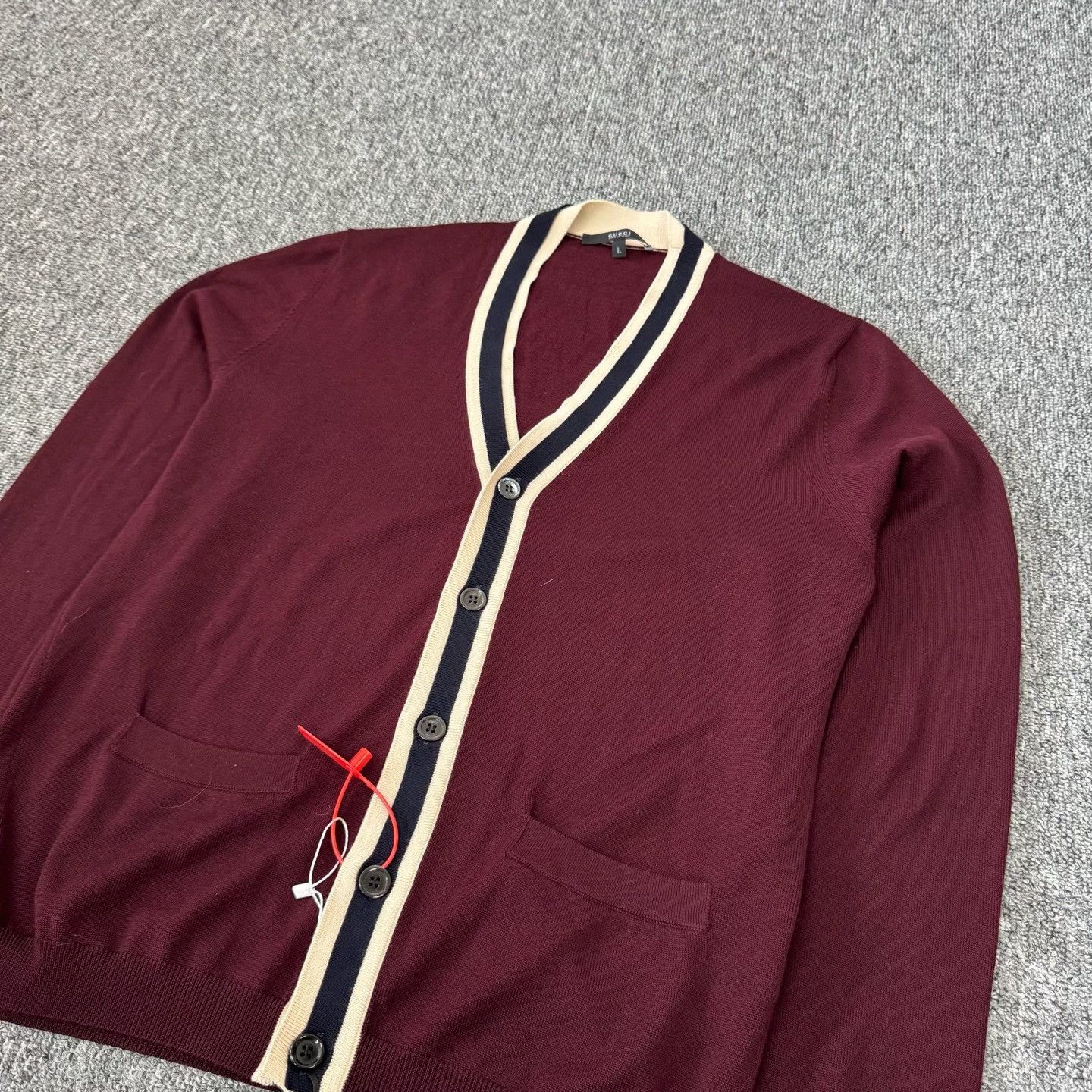 Gucci Gucci Striped Trim Knit Cardigan Size L Size US L / EU 52-54 / 3 - 5 Thumbnail