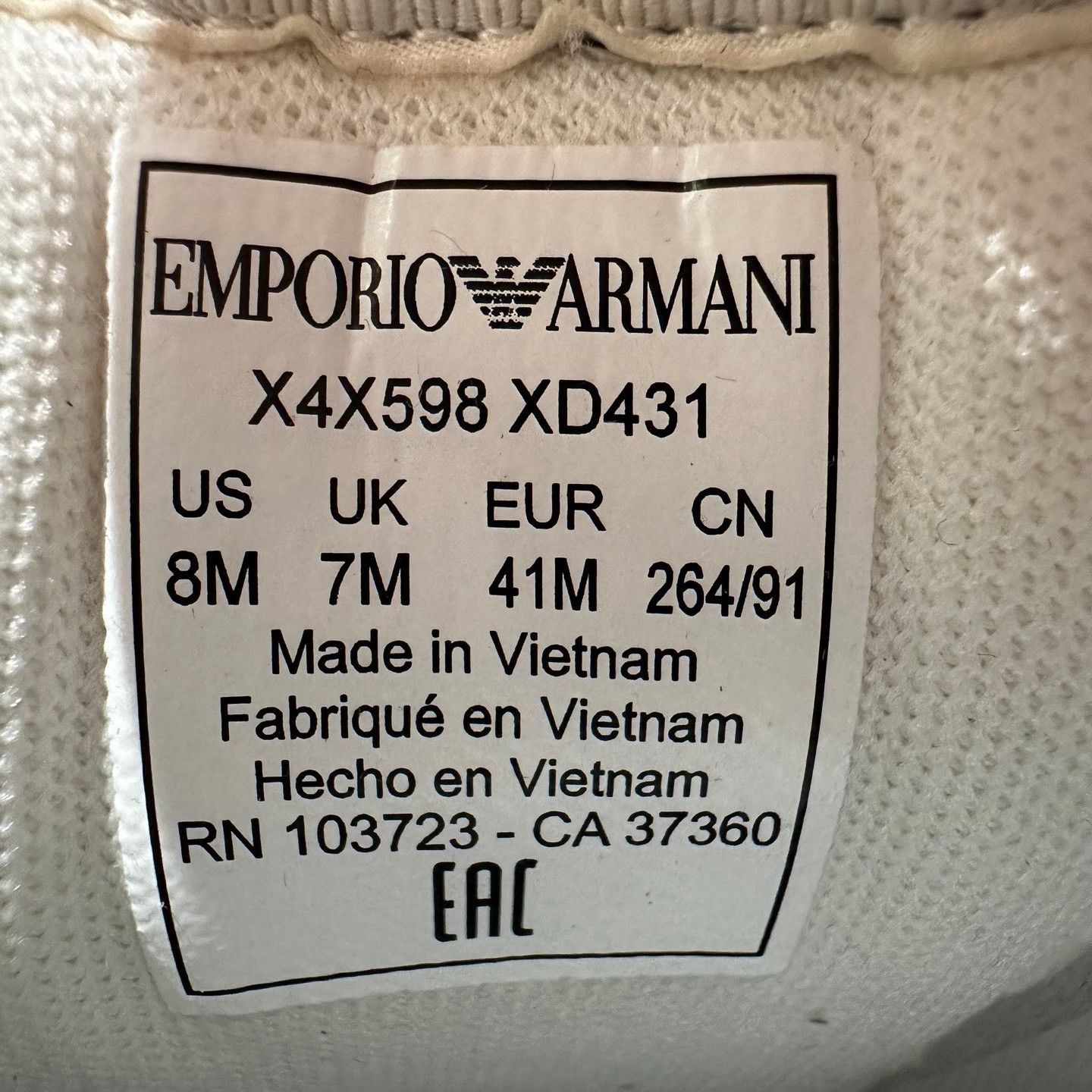 Emporio Armani Emporio Armani Logo Print Leather Sneakers 41 Size US 8 / EU 41 - 8 Thumbnail