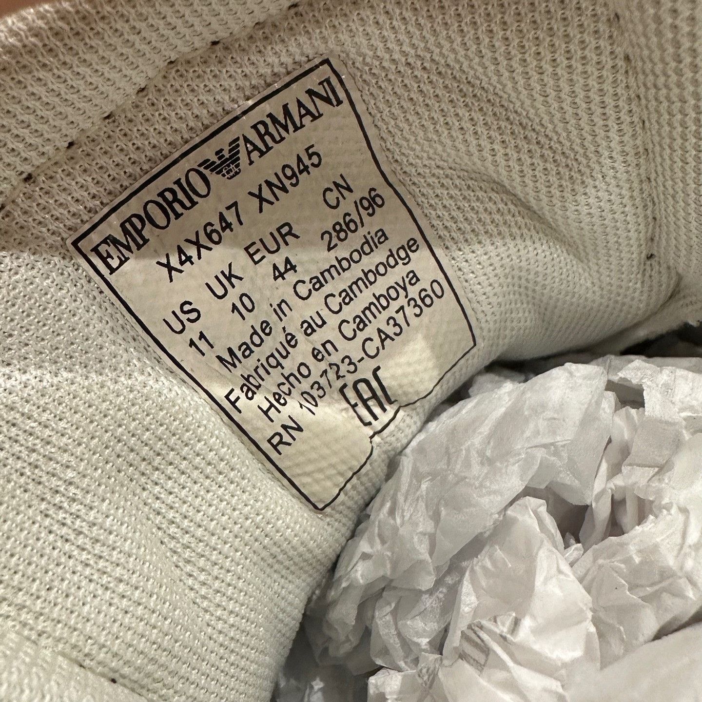 Emporio Armani Emporio Armani Logo Pattern Low-Top Sneakers US 11 Size US 11 / EU 44 - 8 Thumbnail