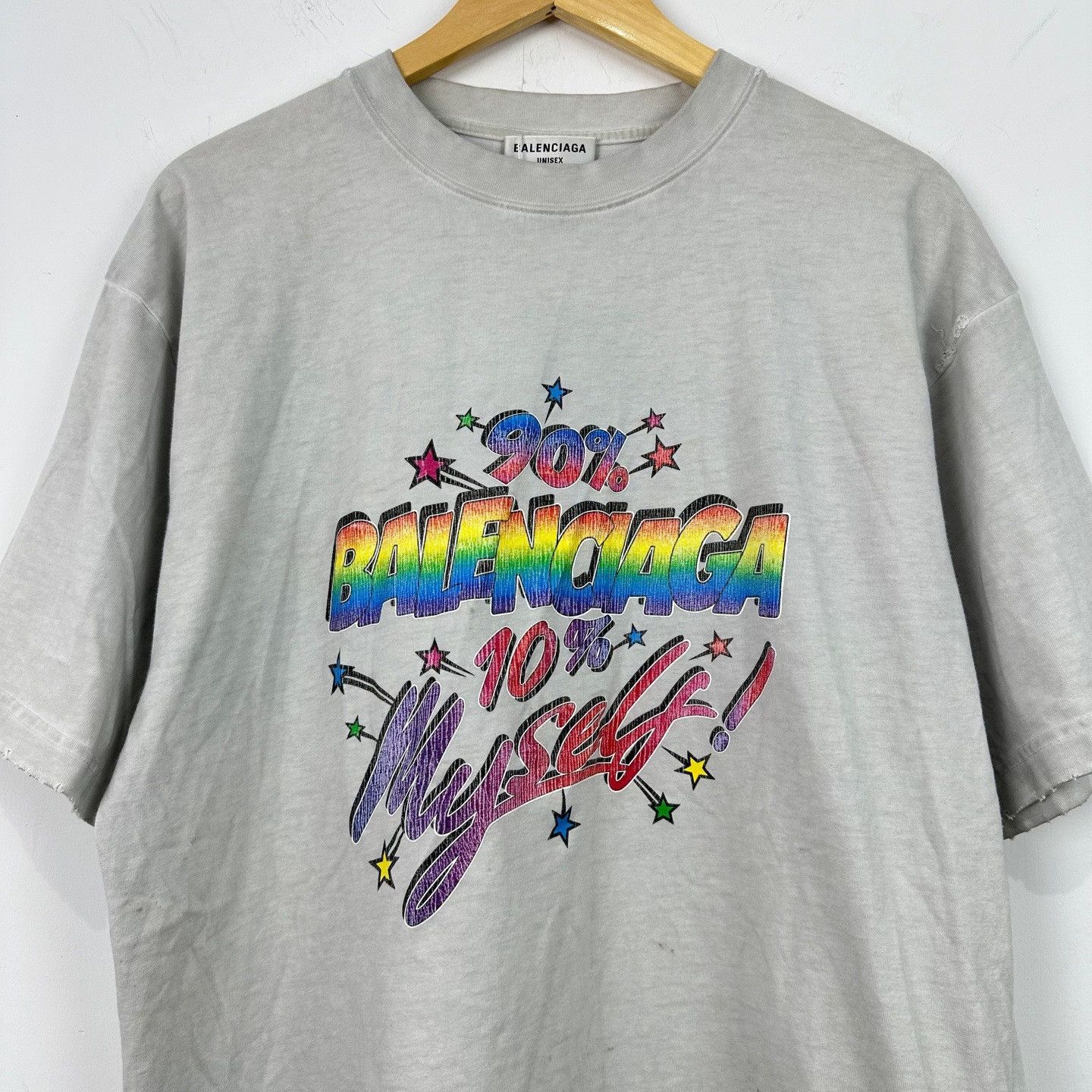 Balenciaga Balenciaga 10% Myself Graphic T-Shirt XS Size US XS / EU 42 / 0 - 5 Thumbnail