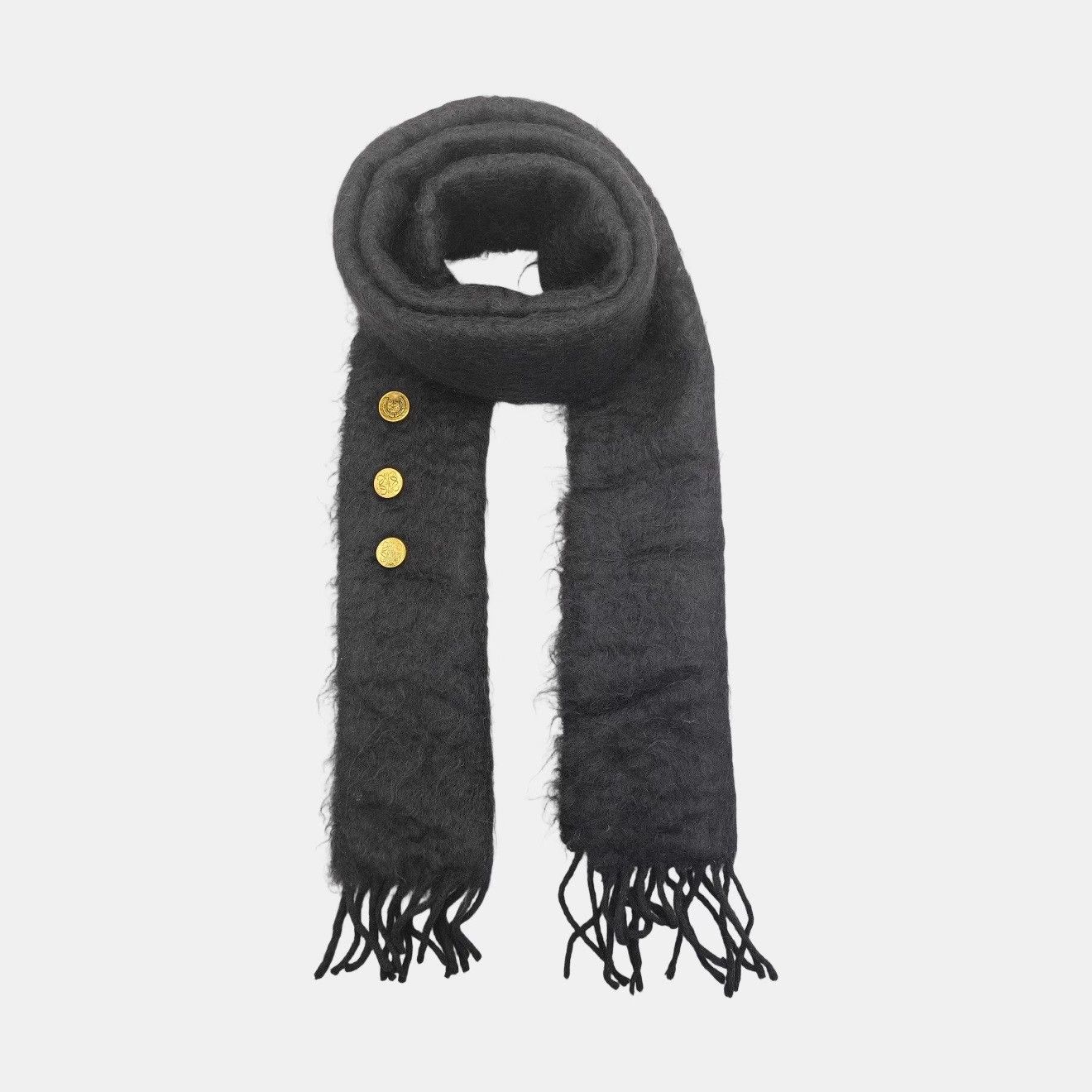 Loewe Loewe Mohair Wool Logo Patch Scarf ONE SIZE Size ONE SIZE - 3 Thumbnail