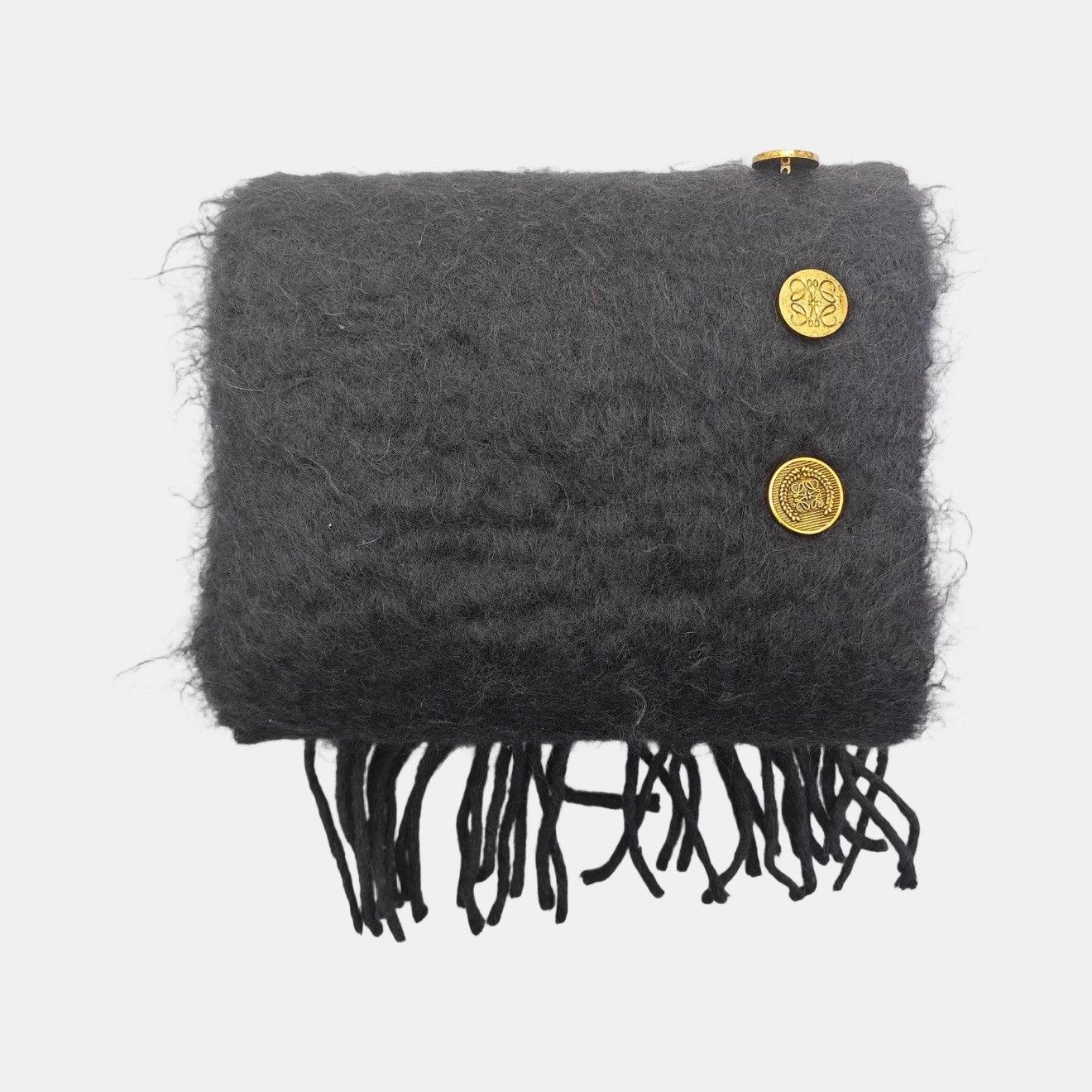 Loewe Loewe Mohair Wool Logo Patch Scarf ONE SIZE Size ONE SIZE - 4 Thumbnail