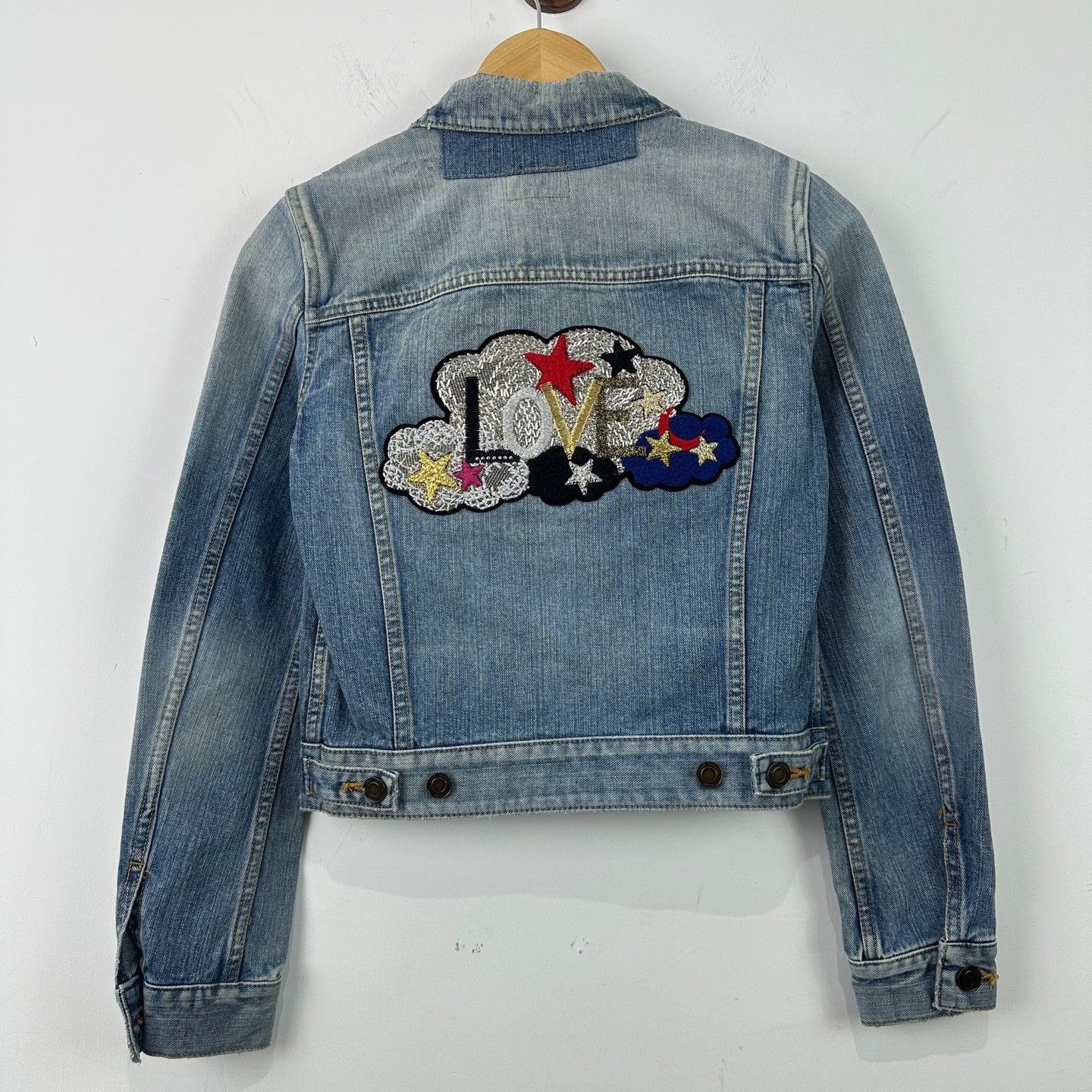 Saint Laurent Paris Saint Laurent LOVE Patch Denim Jacket S Size S / US 4 / IT 40 - 3 Thumbnail
