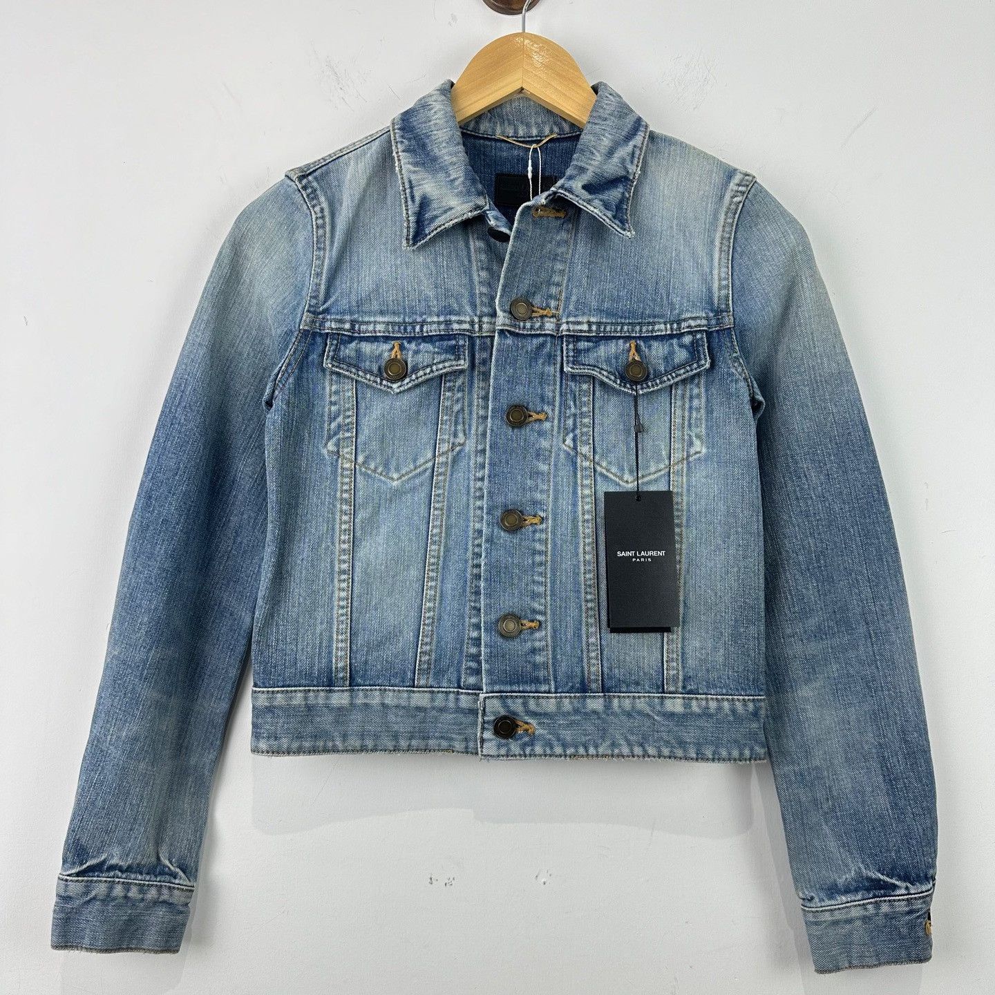 Saint Laurent Paris Saint Laurent LOVE Patch Denim Jacket S Size S / US 4 / IT 40 - 2 Thumbnail