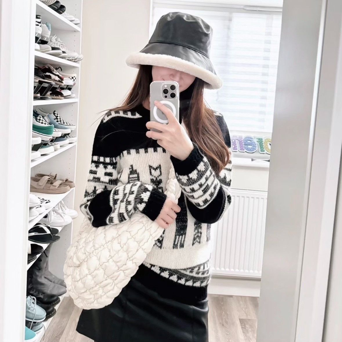 Saint Laurent Paris Saint Laurent Robot Jacquard Wool Blend Sweater XS Size US XS / EU 42 / 0 - 8 Thumbnail
