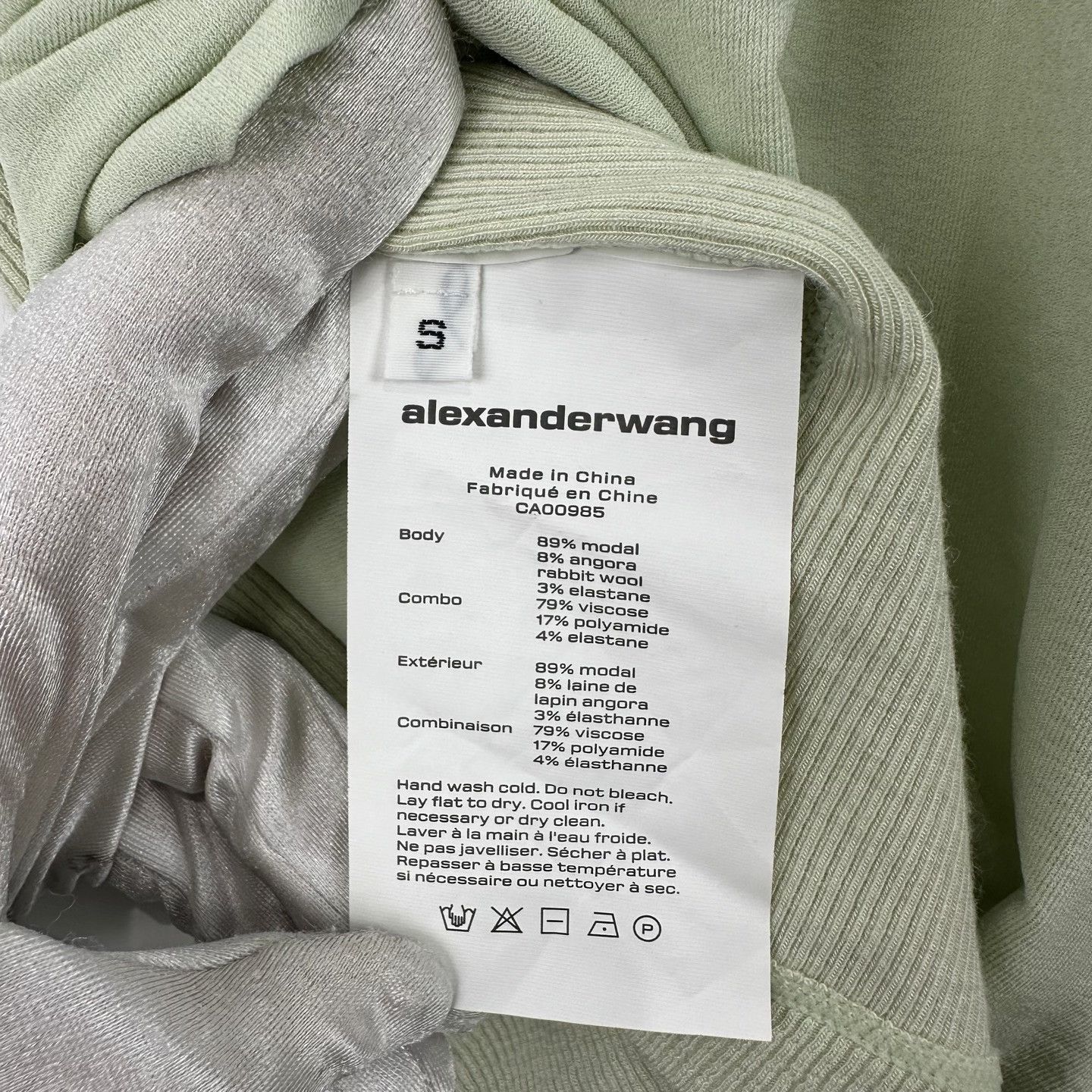 Alexander Wang Alexander Wang Mint Modal Angora Mock Neck Top S Size S / US 4 / IT 40 - 6 Thumbnail