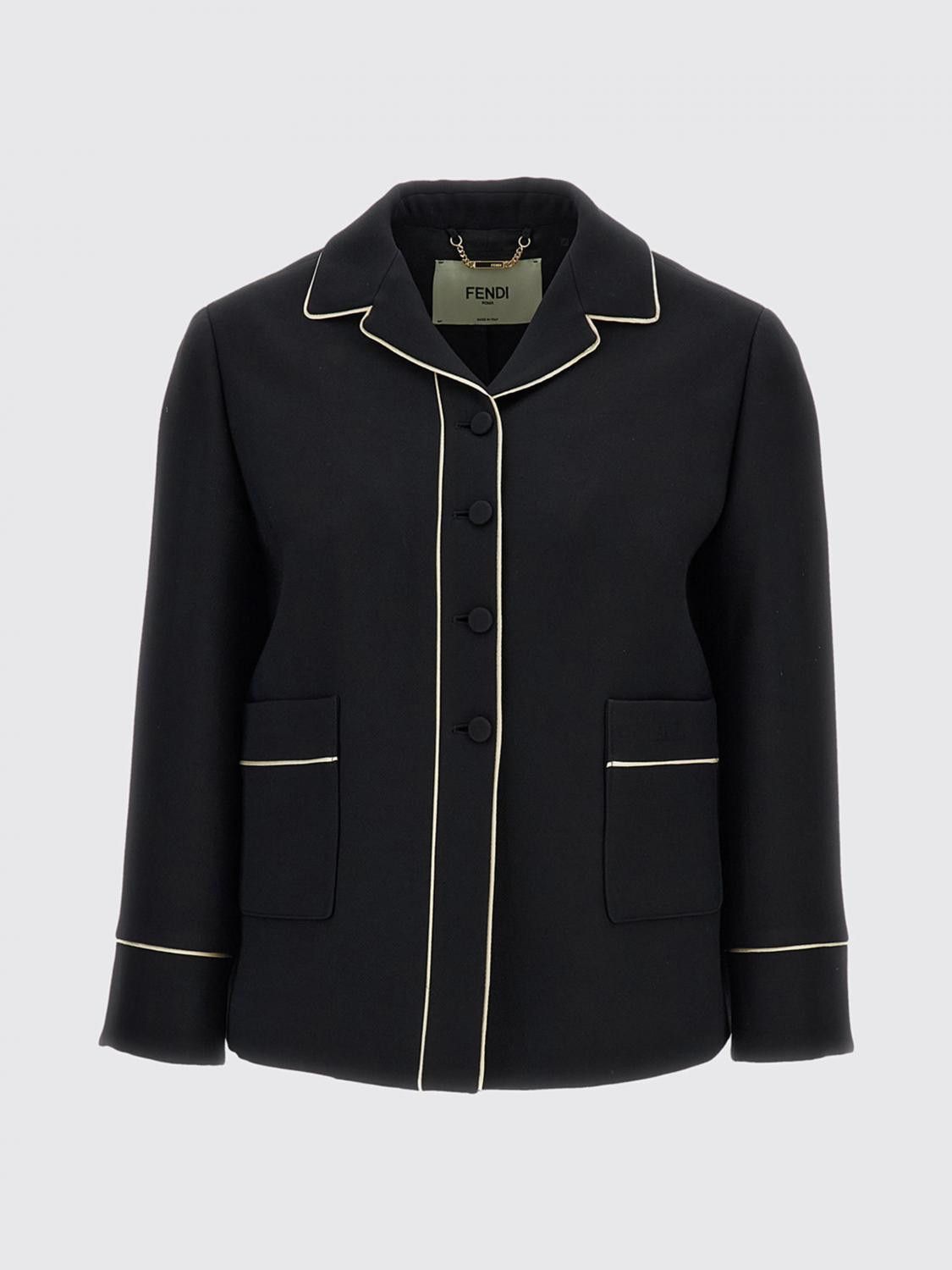 Fendi Fendi Jacket Woman Black 1 Size M / US 6-8 / IT 42-44 - 2 Thumbnail