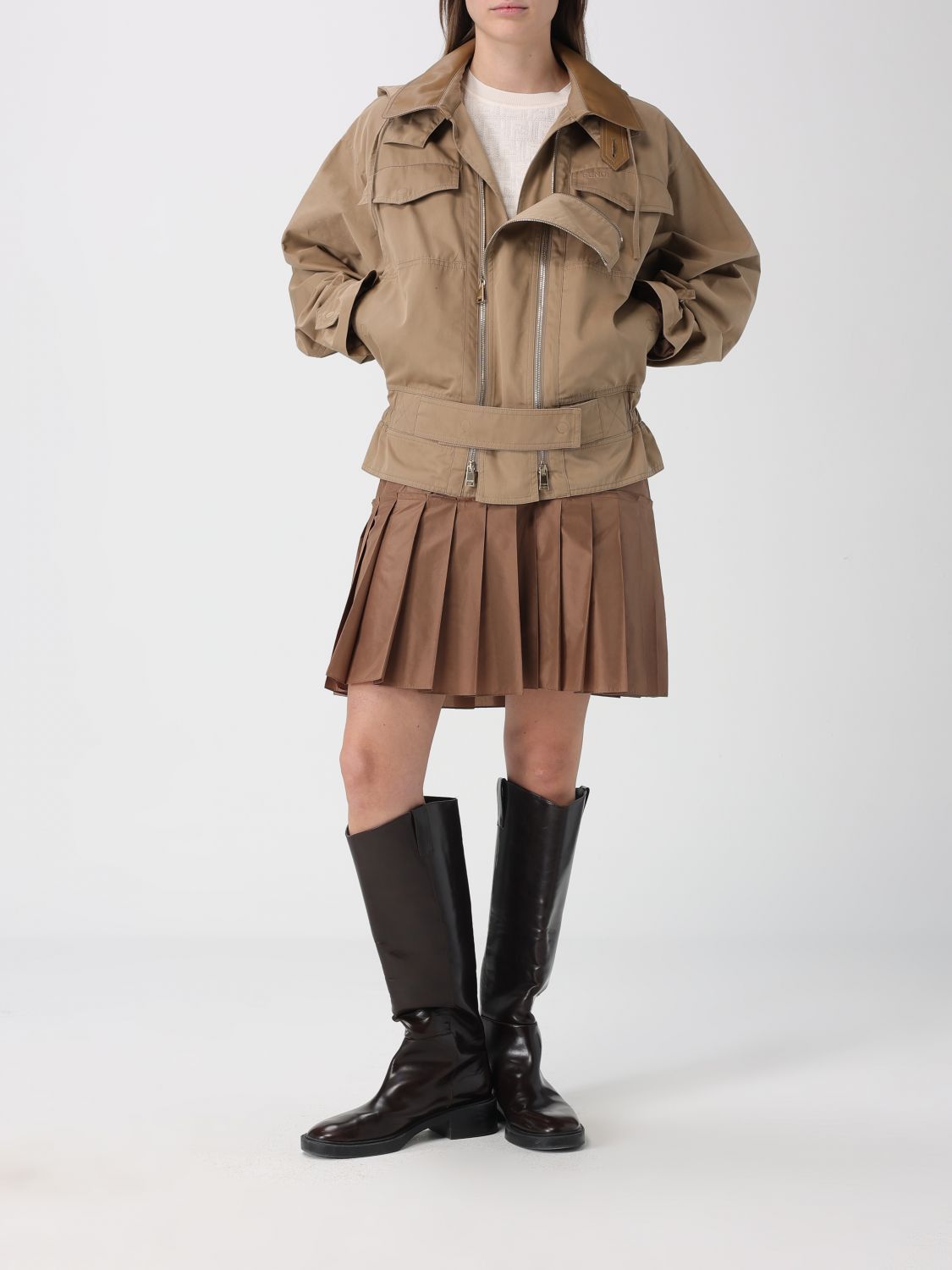 Fendi Fendi Jacket Woman Beige Size XS / US 0-2 / IT 36-38 - 2 Thumbnail