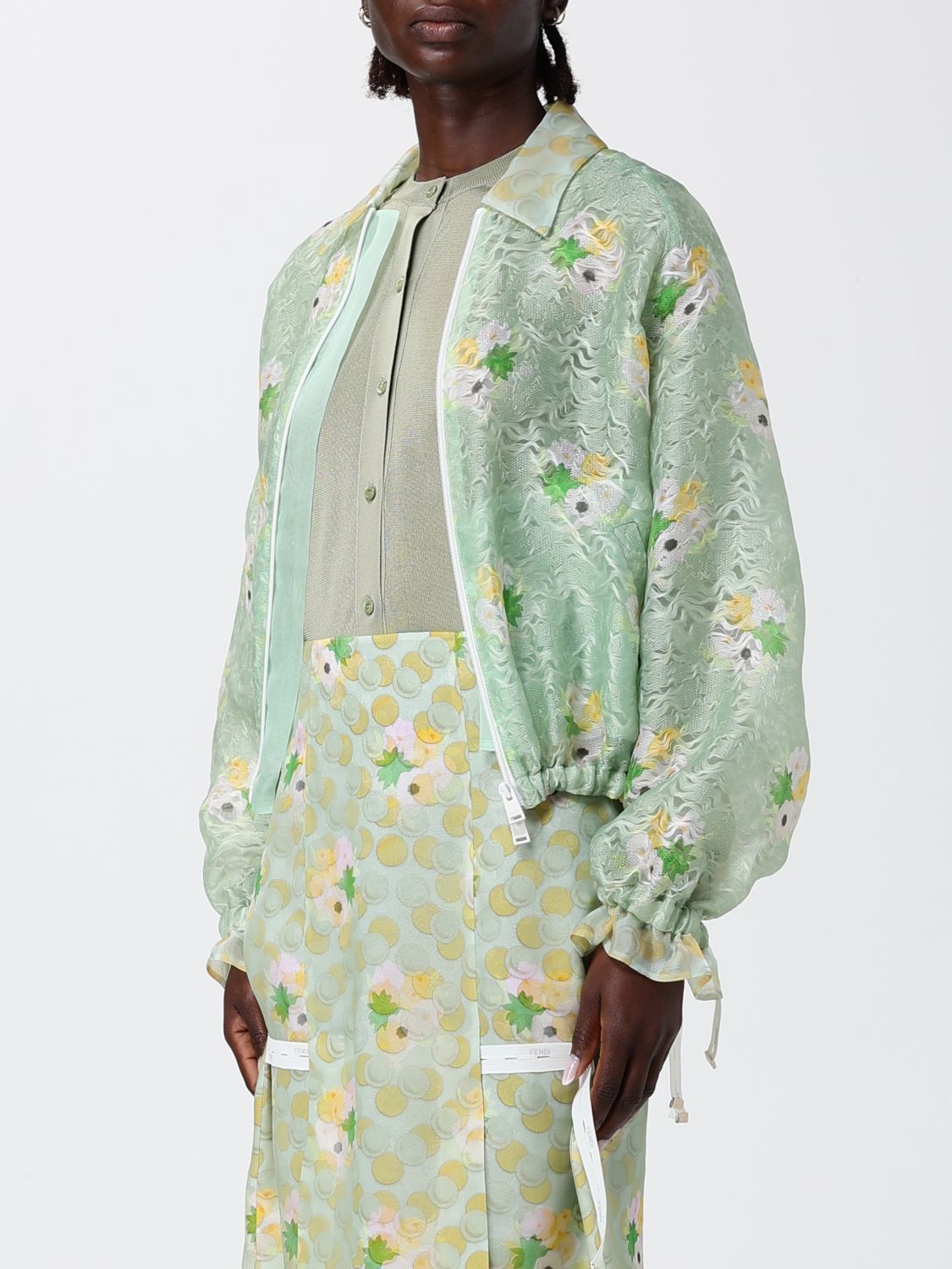 Fendi Fendi Jacket Woman Green Size S / US 4 / IT 40 - 4 Thumbnail