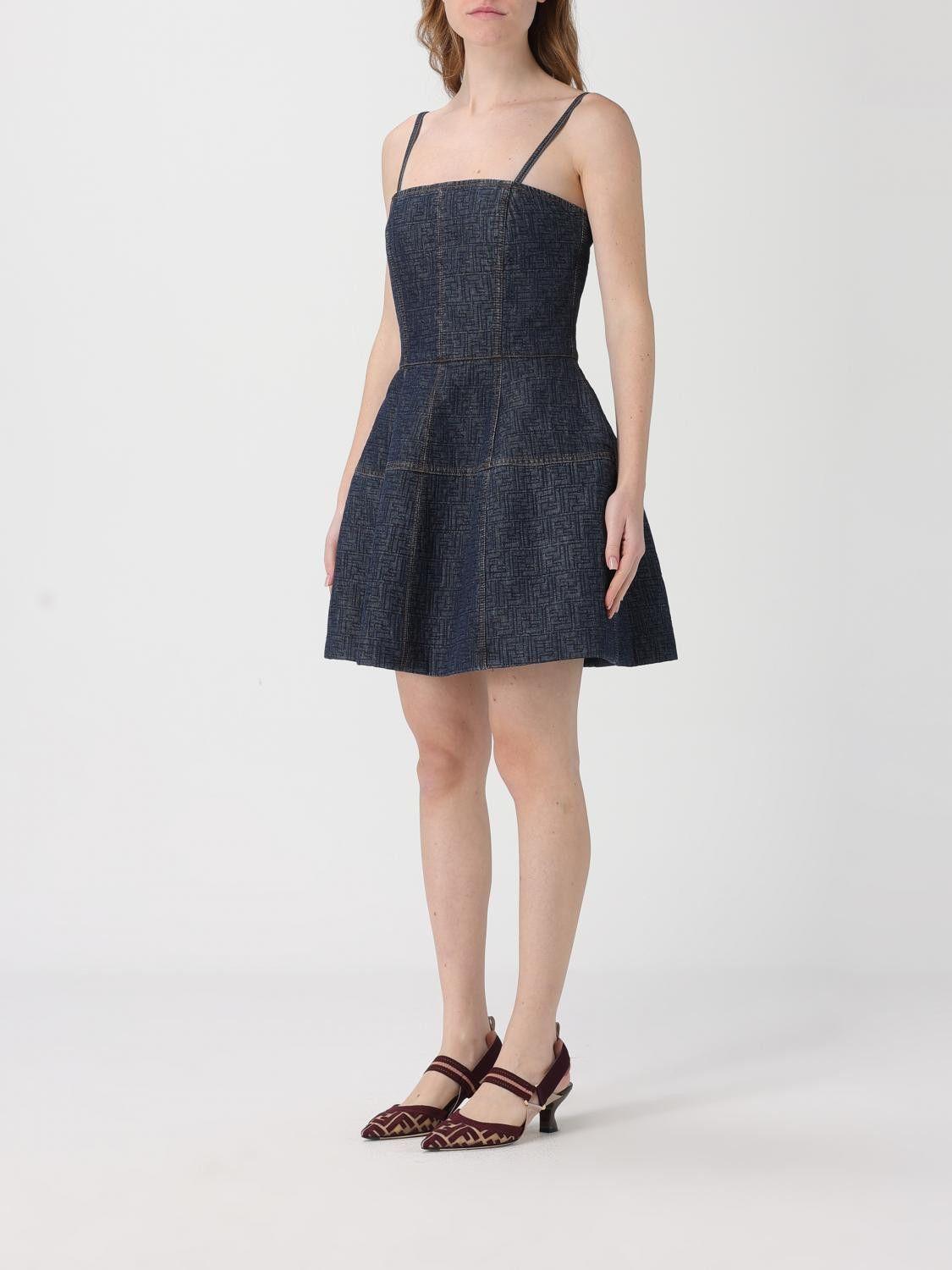 Fendi Fendi Dress Woman Blue Size XS / US 0-2 / IT 36-38 - 4 Thumbnail