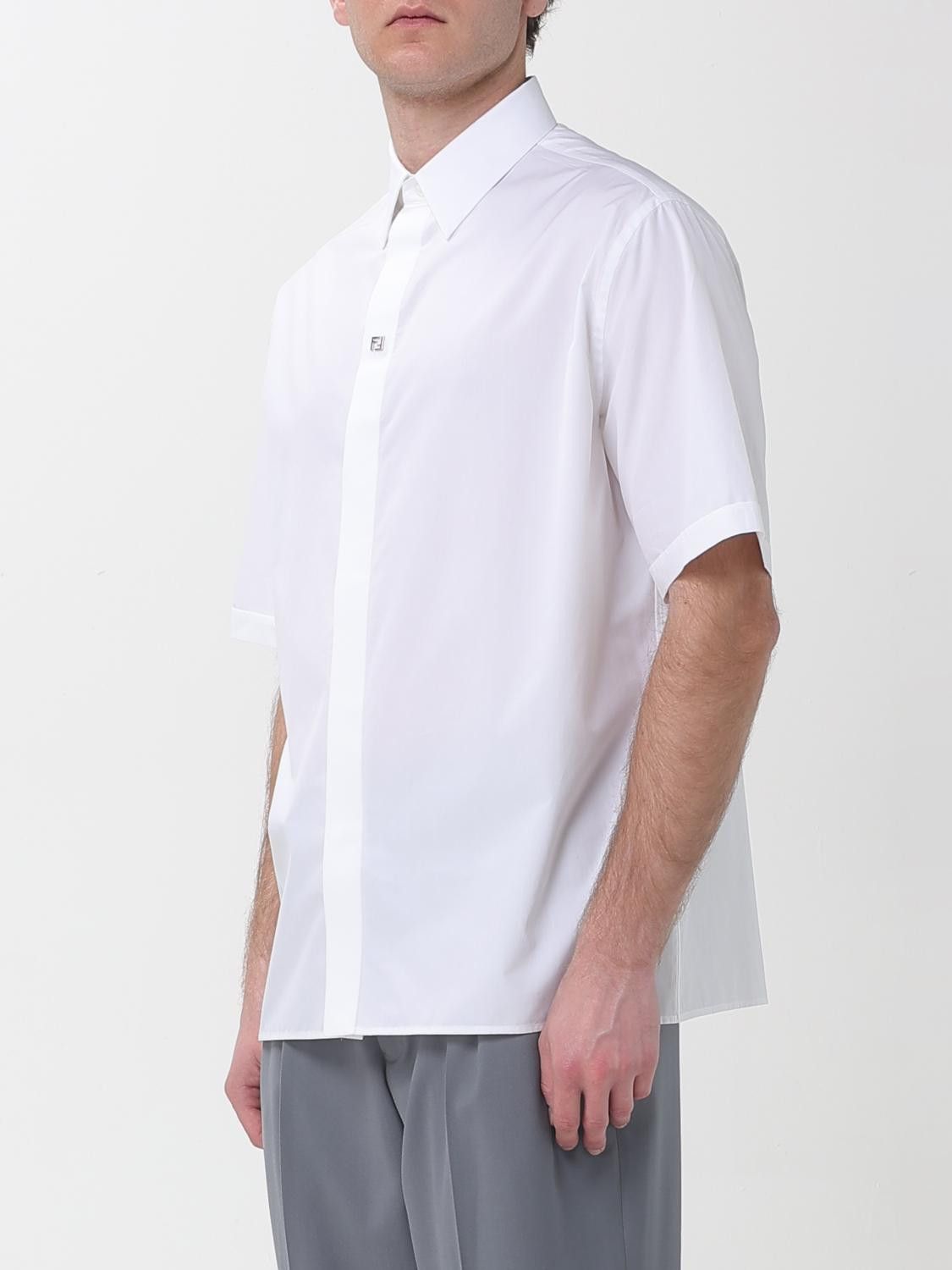 Fendi Fendi Shirt Men White Size US XL / EU 56 / 4 - 4 Thumbnail