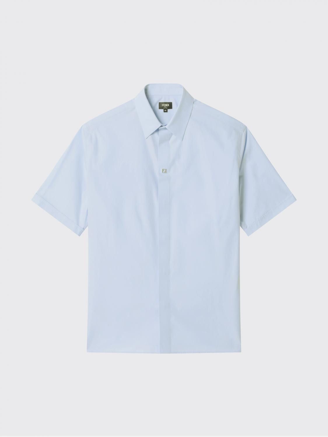 Fendi Fendi Shirt Men Grey Size US M / EU 48-50 / 2 - 2 Thumbnail