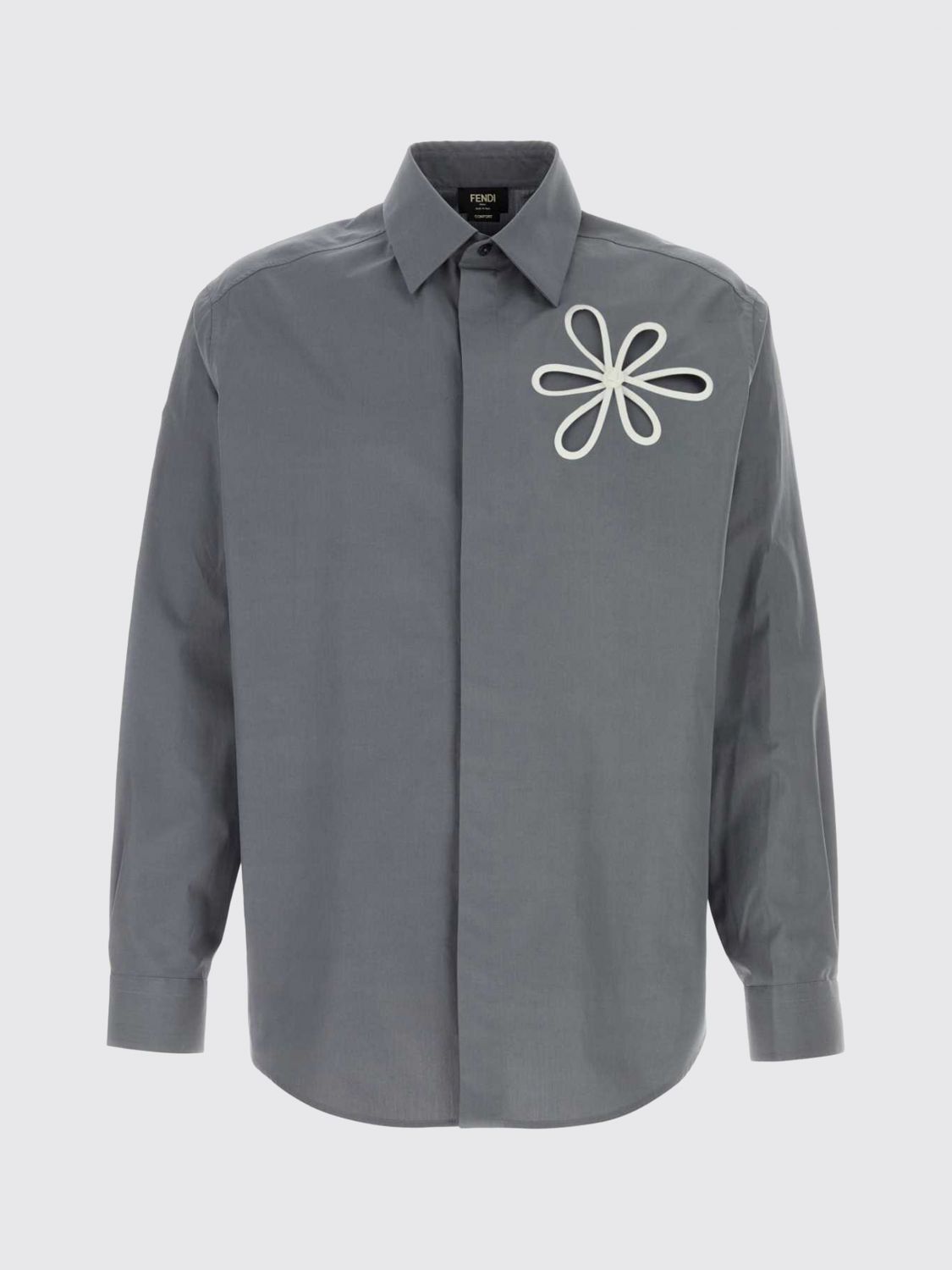 Fendi Fendi Shirt Men Grey Size US L / EU 52-54 / 3 - 2 Thumbnail