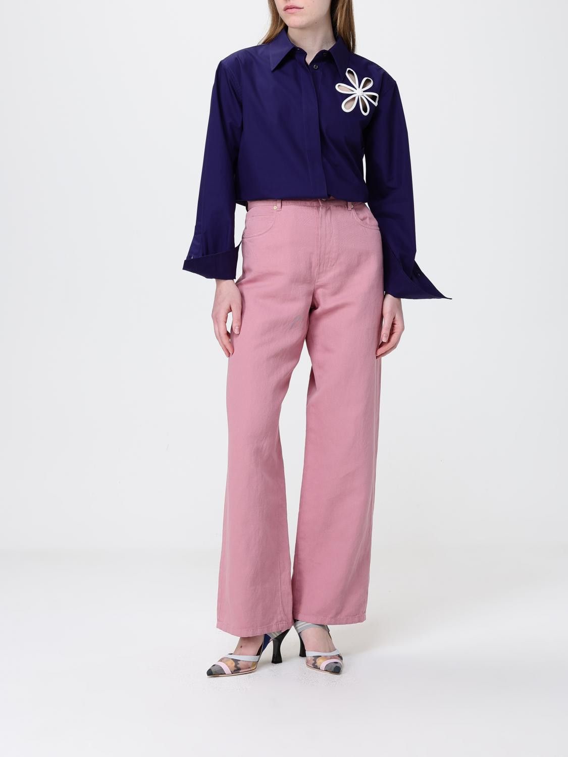 Fendi Fendi Shirt Woman Blue Size S / US 4 / IT 40 - 2 Thumbnail