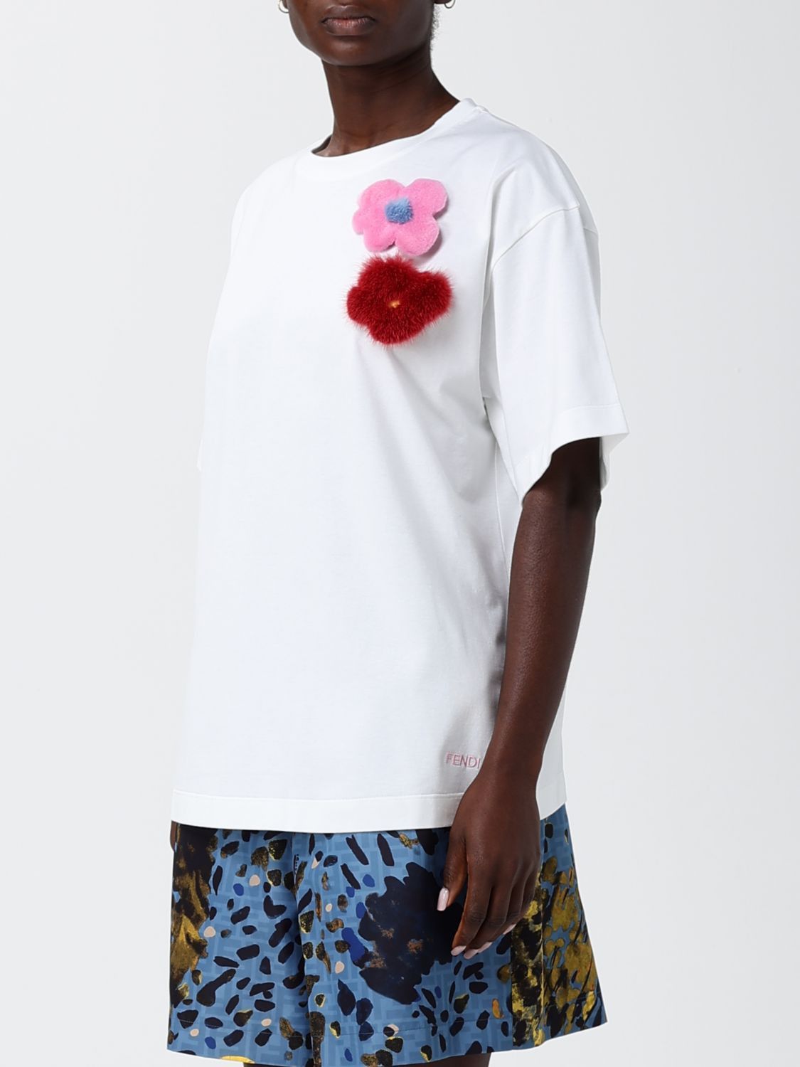 Fendi Fendi T-Shirt Woman White Size XS / US 0-2 / IT 36-38 - 4 Thumbnail