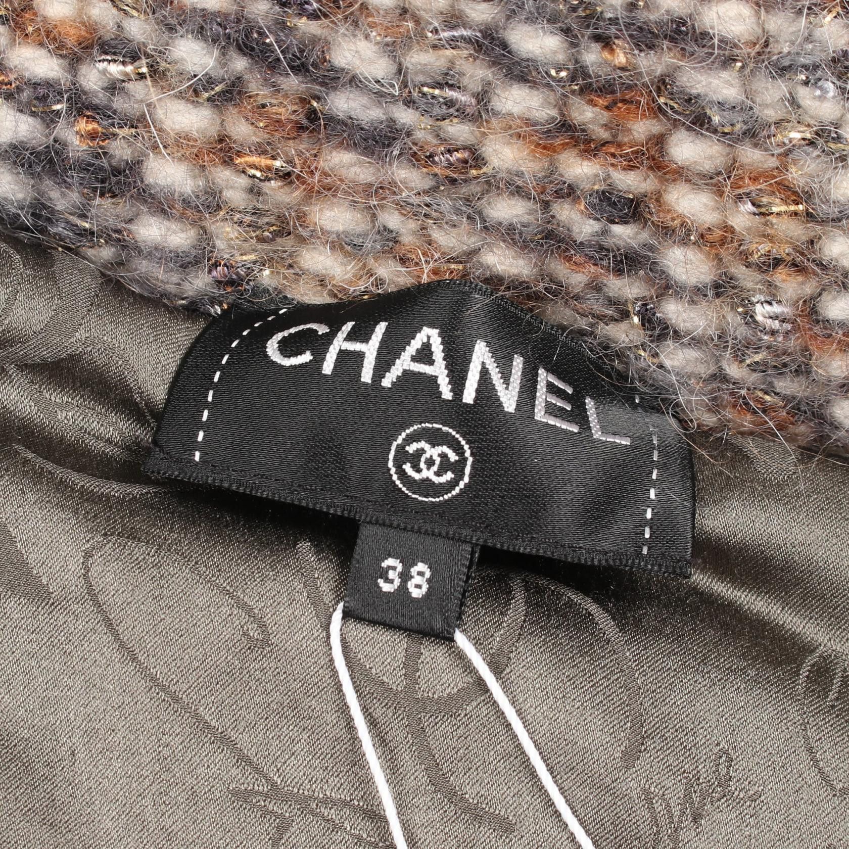 Chanel Chanel Chanel Coco Mark Button Cashmere Mohair Outerwear Textile Outerwear P60098K07871 DUTY FREE for USA Size ONE SIZE - 3 Thumbnail