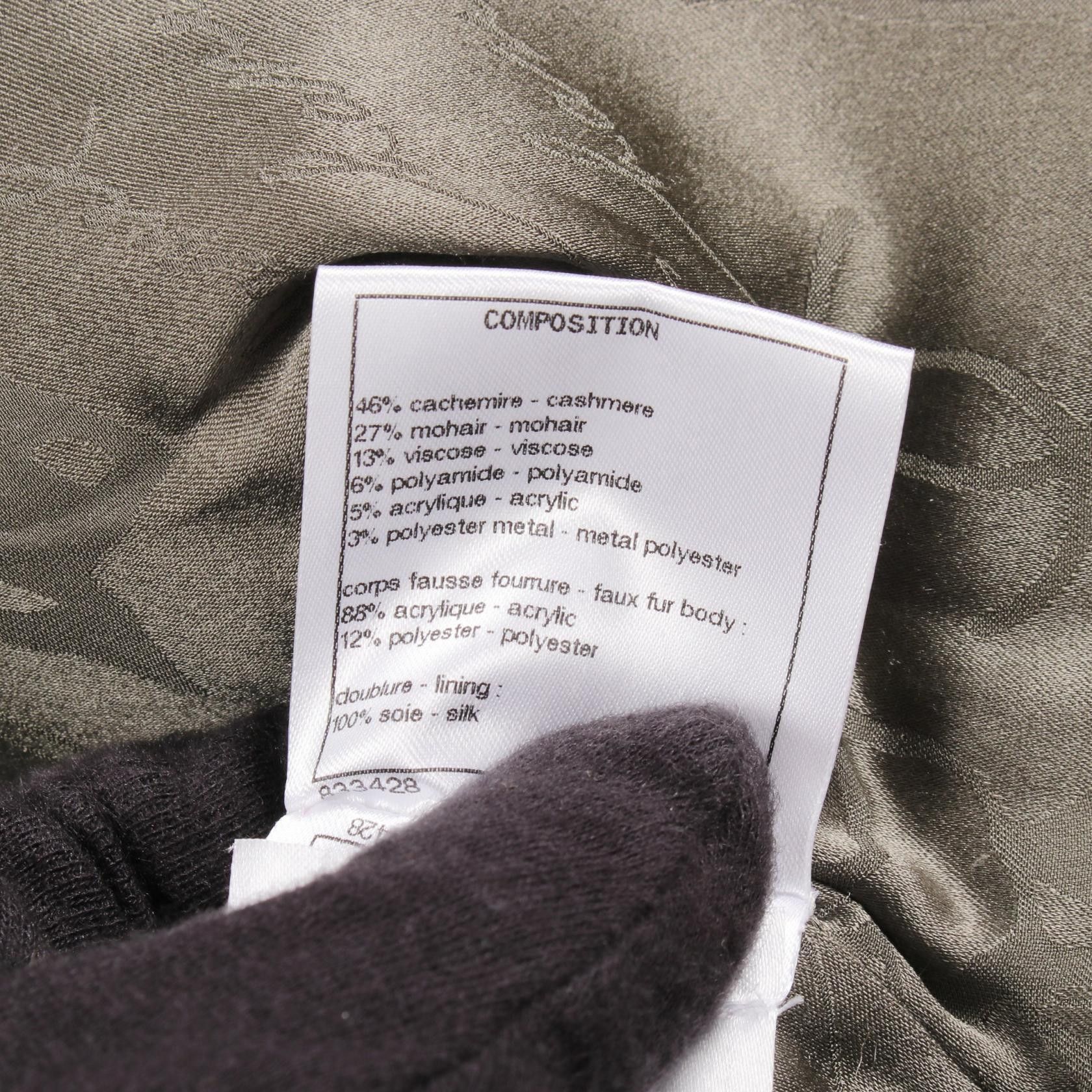 Chanel Chanel Chanel Coco Mark Button Cashmere Mohair Outerwear Textile Outerwear P60098K07871 DUTY FREE for USA Size ONE SIZE - 5 Thumbnail