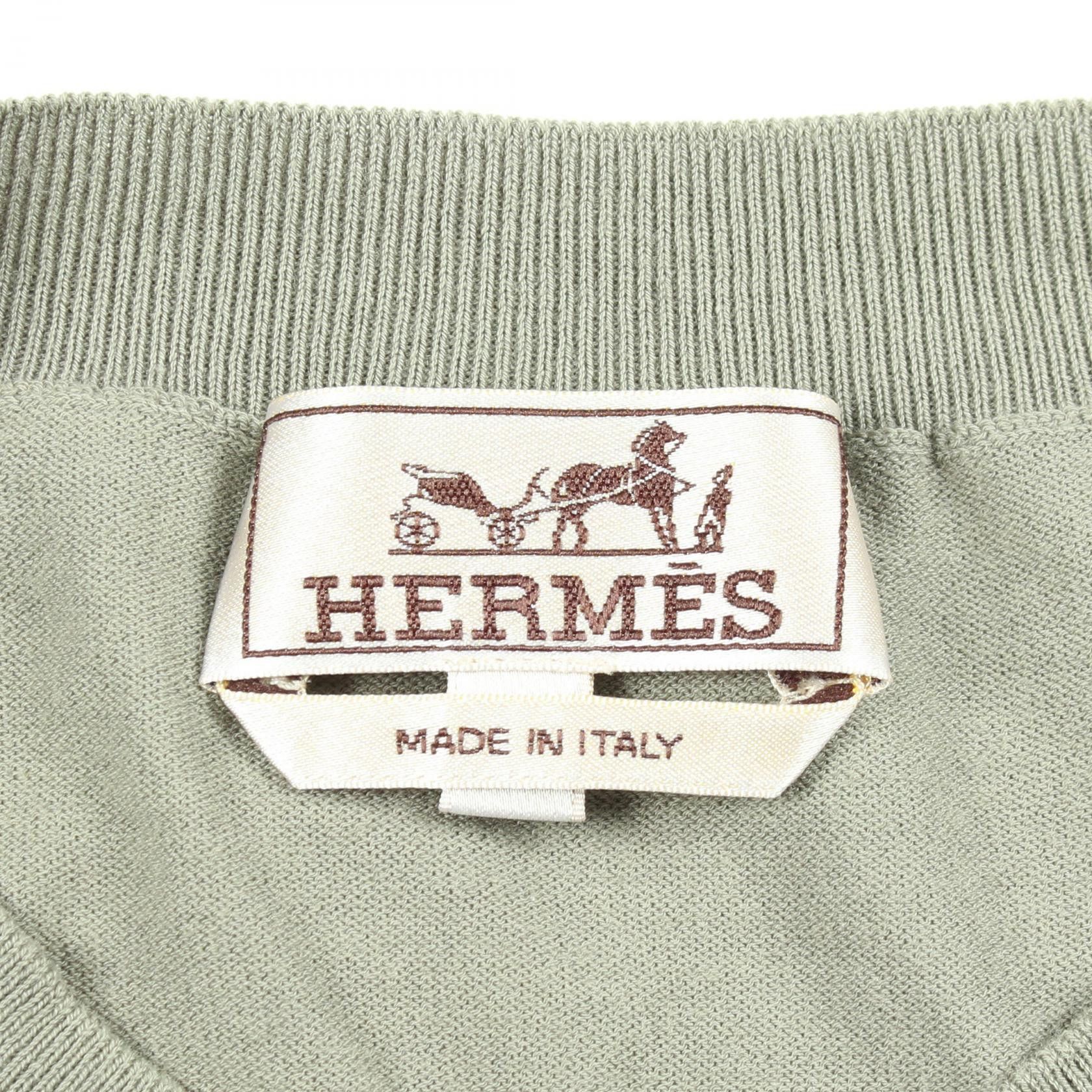 Hermes Hermes Hermes Selles en Fragments Cotton Knit Top Textile Tops DUTY FREE for USA Size ONE SIZE - 3 Thumbnail