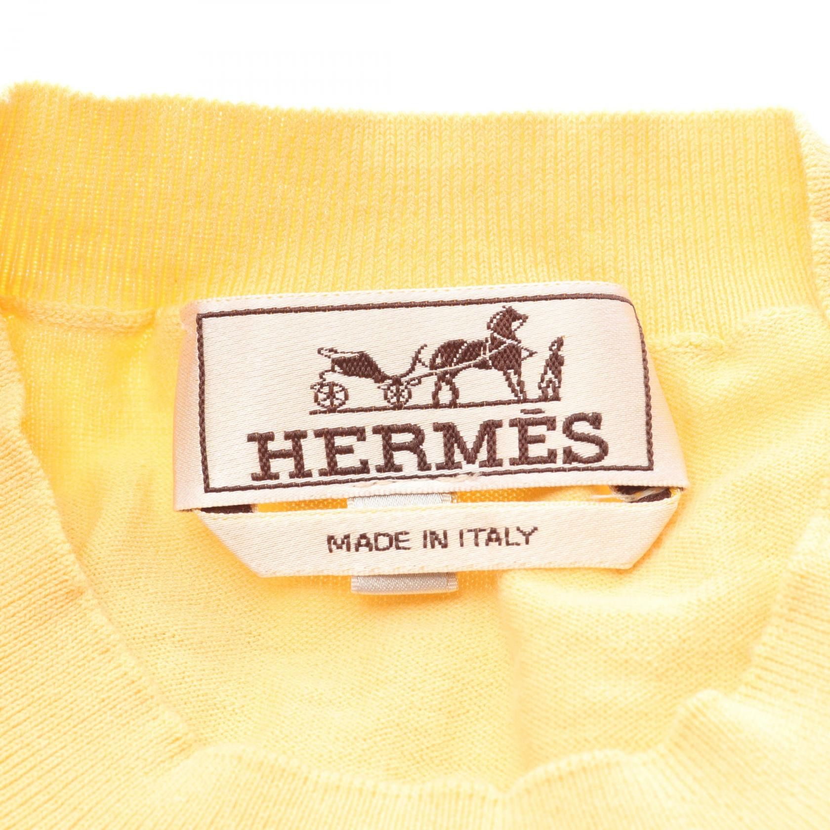 Hermes Hermes Hermes Selles en Fragments Cotton Knit Top Textile Tops DUTY FREE for USA Size ONE SIZE - 3 Thumbnail