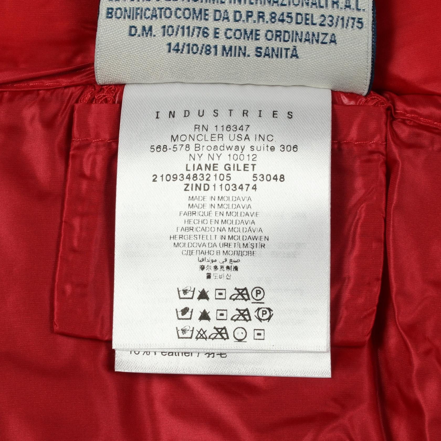 Moncler Moncler MONCLER LIANE Nylon Down Vest Textile Outerwear 4832105 DUTY FREE for USA Size ONE SIZE - 4 Thumbnail