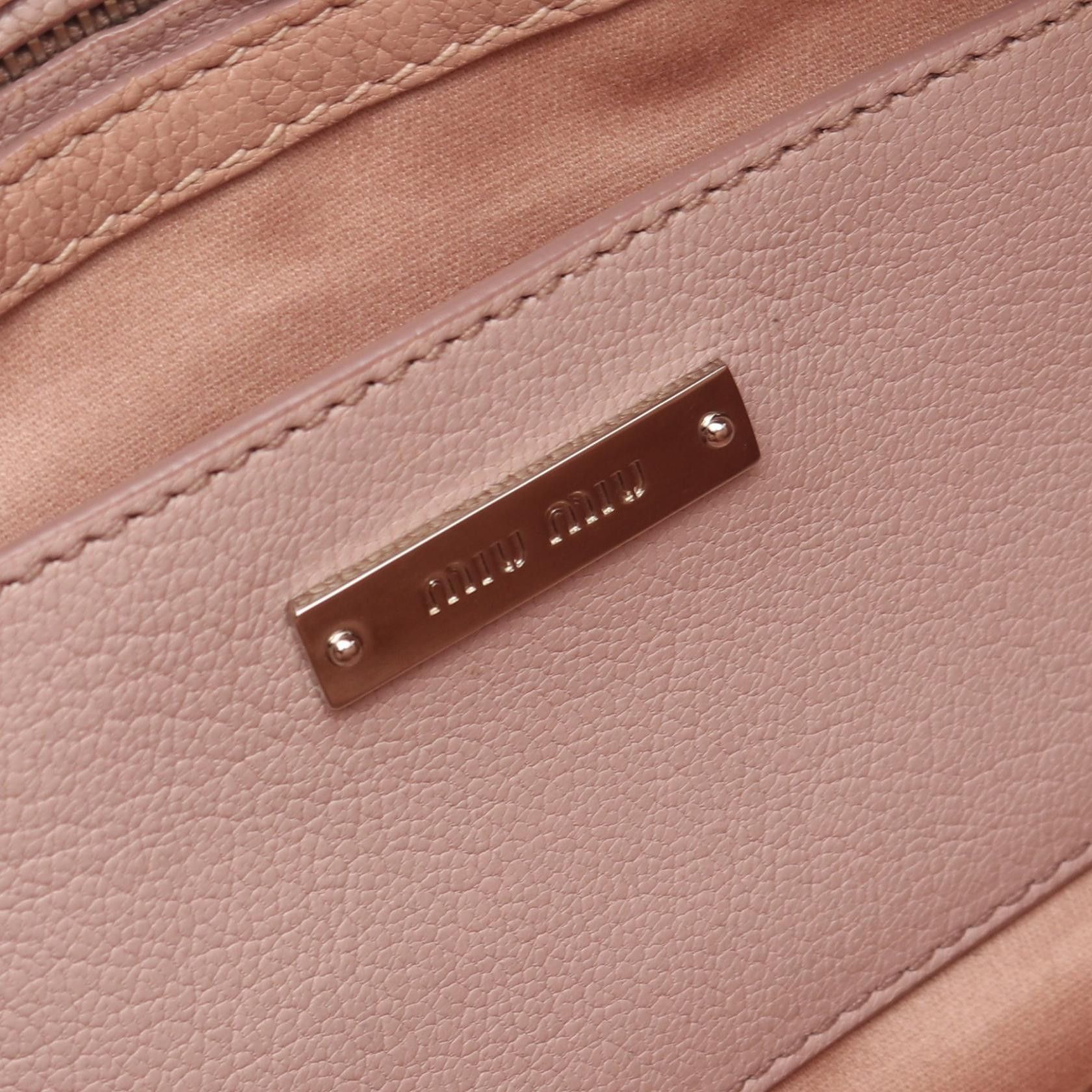 Miu Miu Miu Miu Miu Miu Madras Leather Handbag Leather Handbag DUTY FREE for USA Size ONE SIZE - 4 Thumbnail