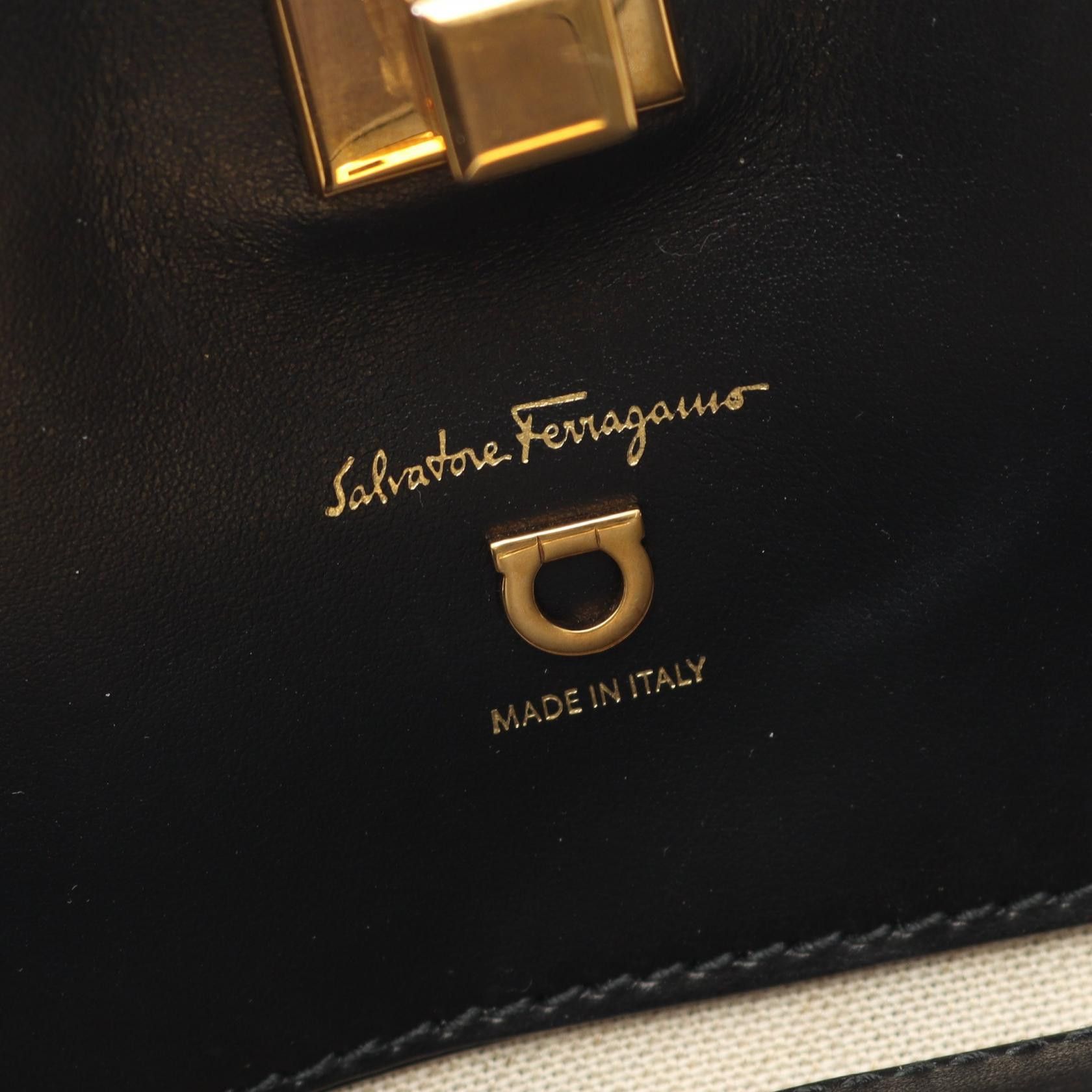Salvatore Ferragamo Salvatore Ferragamo Salvatore Ferragamo Canvas Leather Tote Bag Textile Tote Bag 21H663 DUTY FREE for USA Size ONE SIZE - 4 Thumbnail