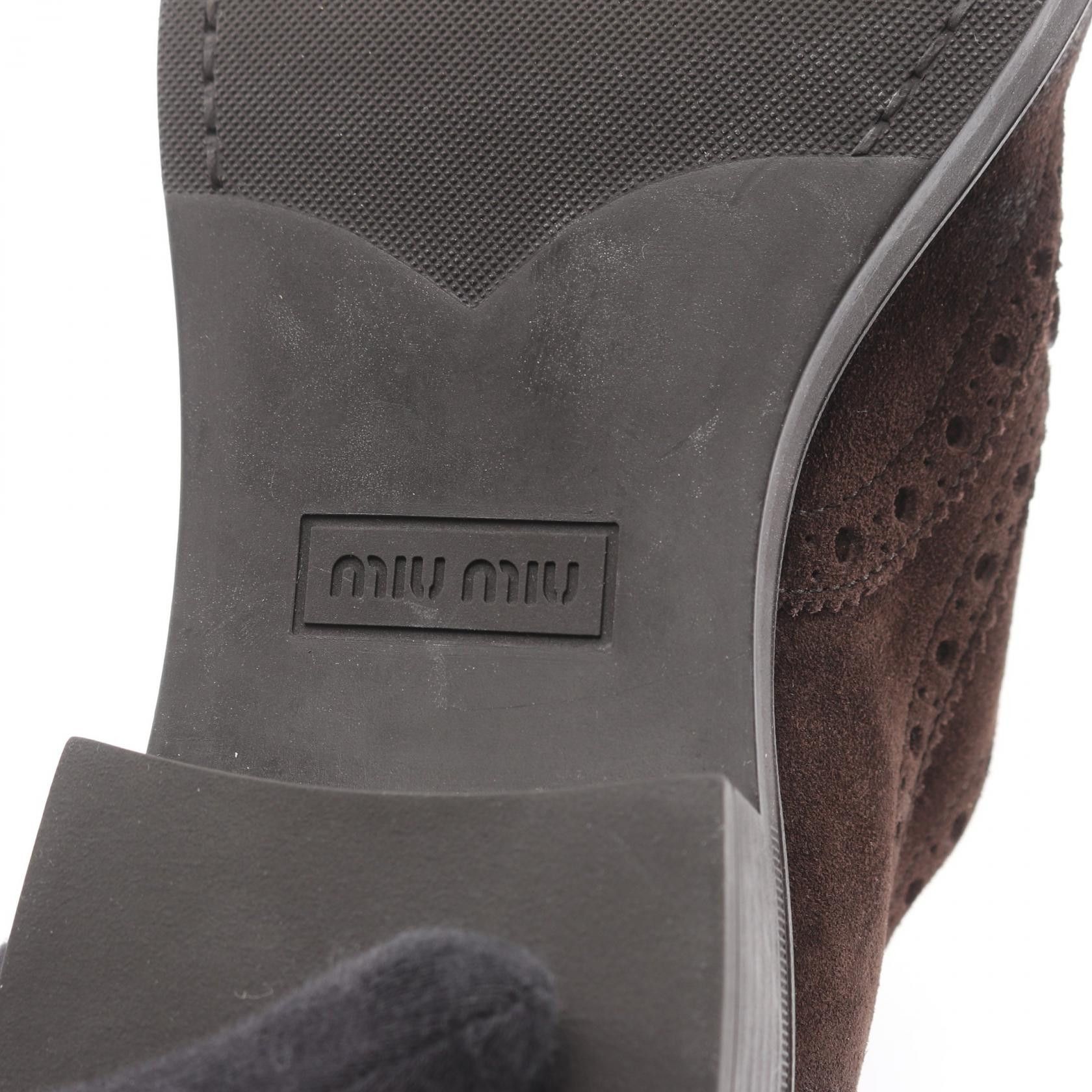 Miu Miu Miu Miu Miu Miu Churchs SCAMOSCIATO OLD Suede Shoes Leather Shoes DUTY FREE for USA Size ONE SIZE - 7 Thumbnail