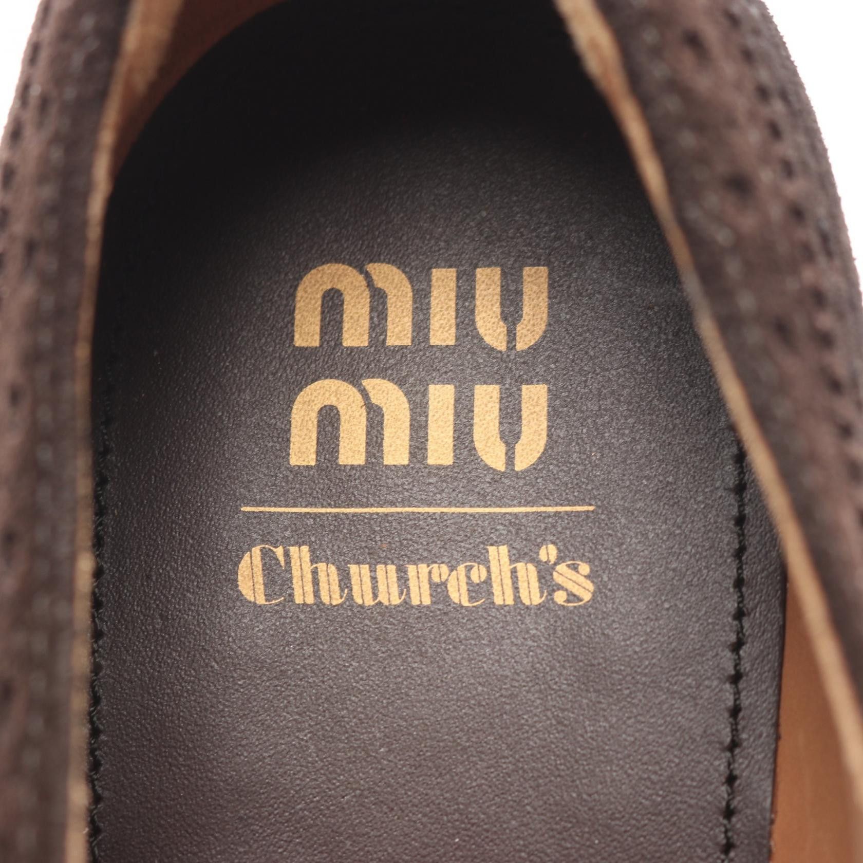 Miu Miu Miu Miu Miu Miu Churchs SCAMOSCIATO OLD Suede Shoes Leather Shoes DUTY FREE for USA Size ONE SIZE - 5 Thumbnail