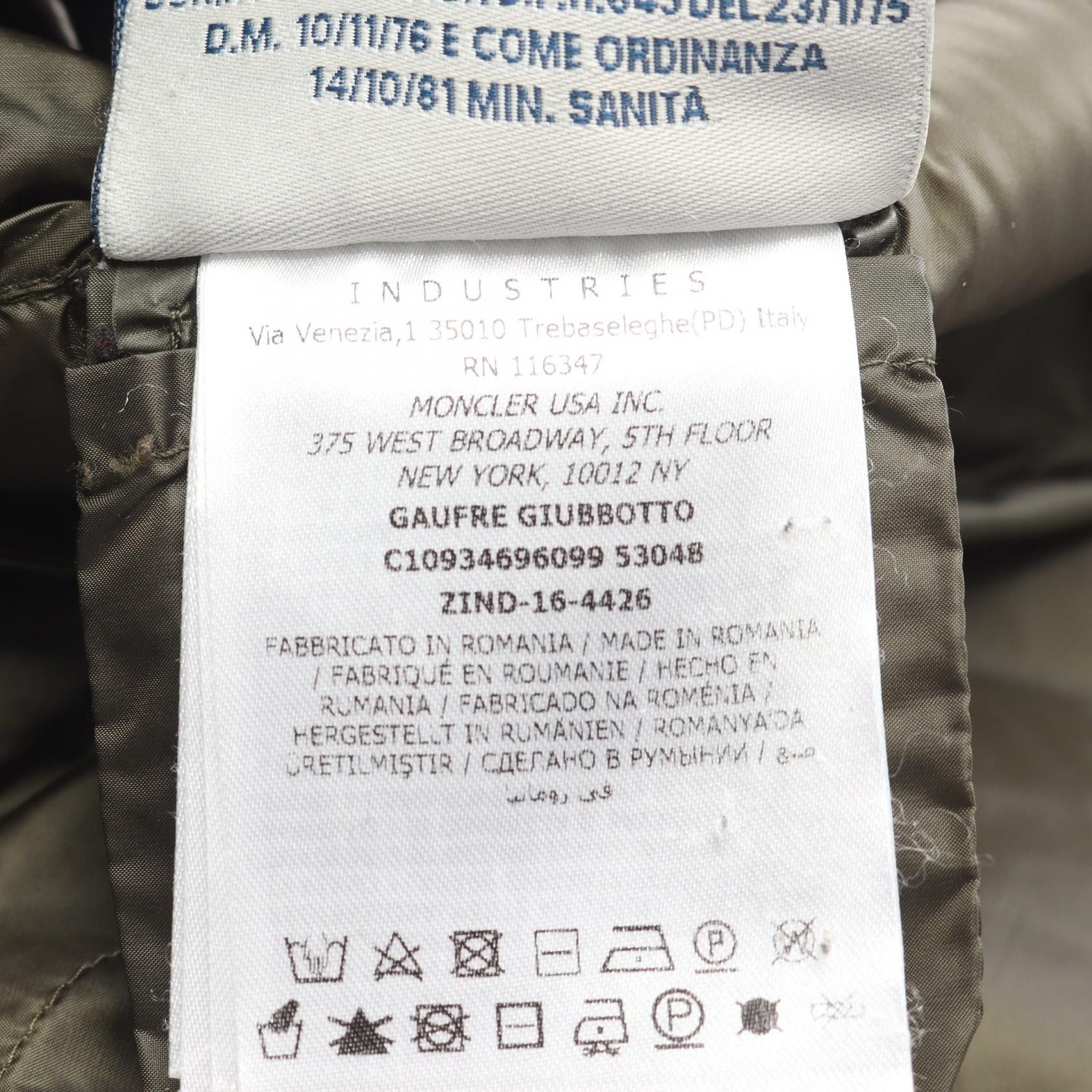 Moncler Moncler Moncler GAUFRE Nylon Down Jacket Textile Outerwear DUTY FREE for USA Size ONE SIZE - 4 Thumbnail