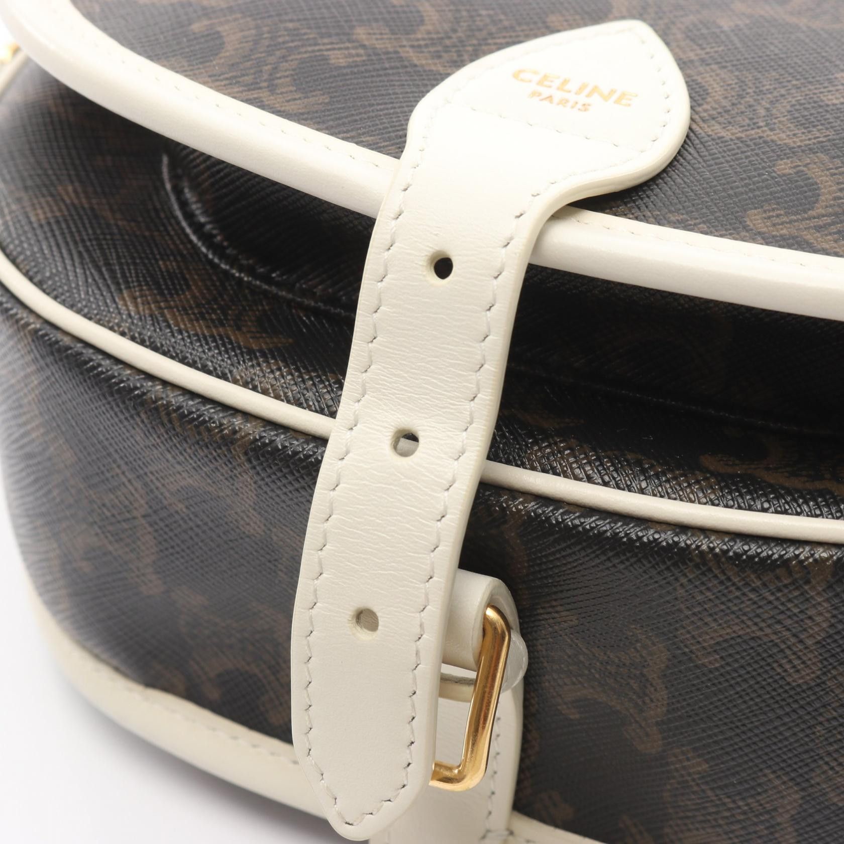 Celine Celine CELINE Folco Medium PVC Coated Canvas Leather Shoulder Bag Textile Shoulder Bag DUTY FREE for USA Size ONE SIZE - 7 Thumbnail