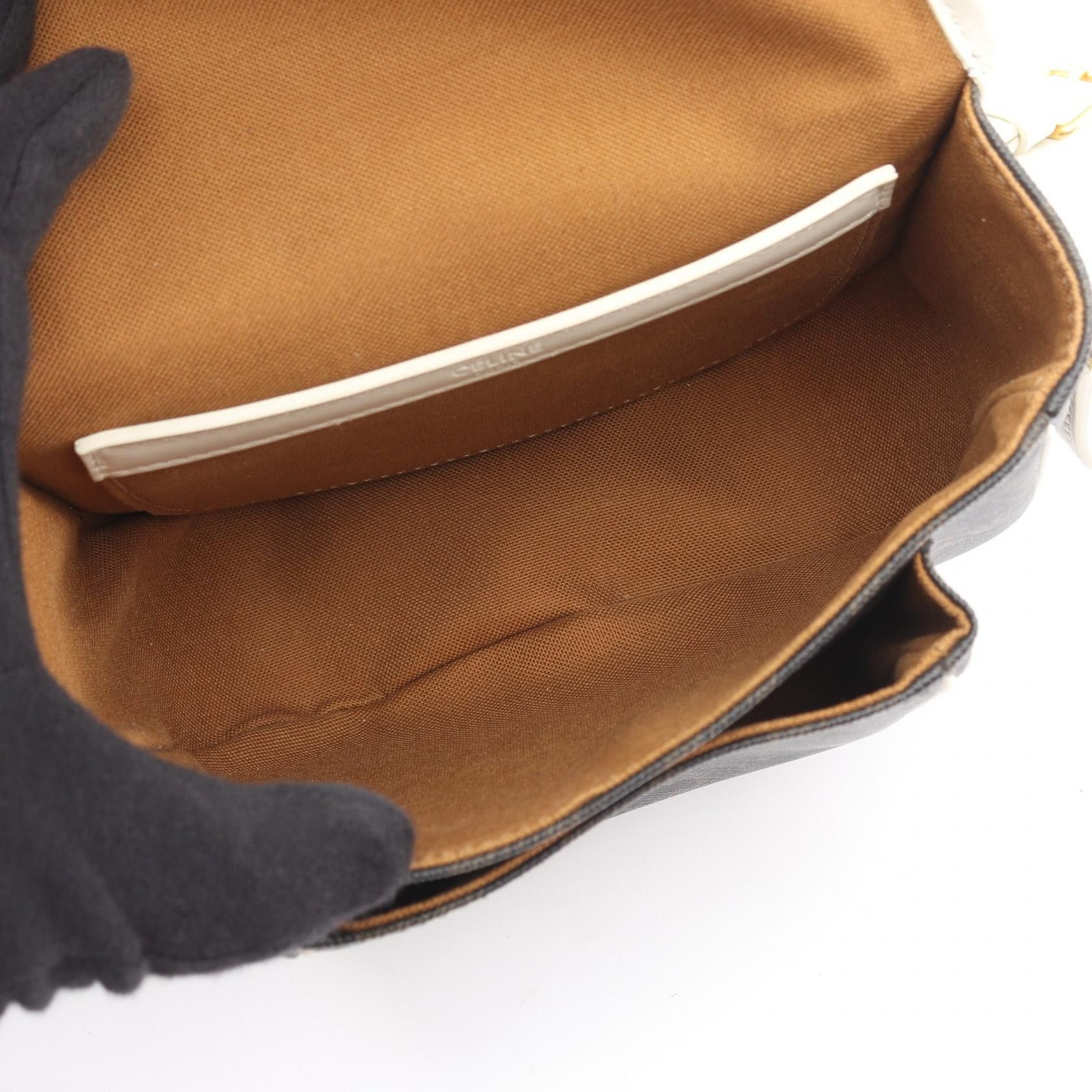 Celine Celine CELINE Folco Medium PVC Coated Canvas Leather Shoulder Bag Textile Shoulder Bag DUTY FREE for USA Size ONE SIZE - 3 Thumbnail