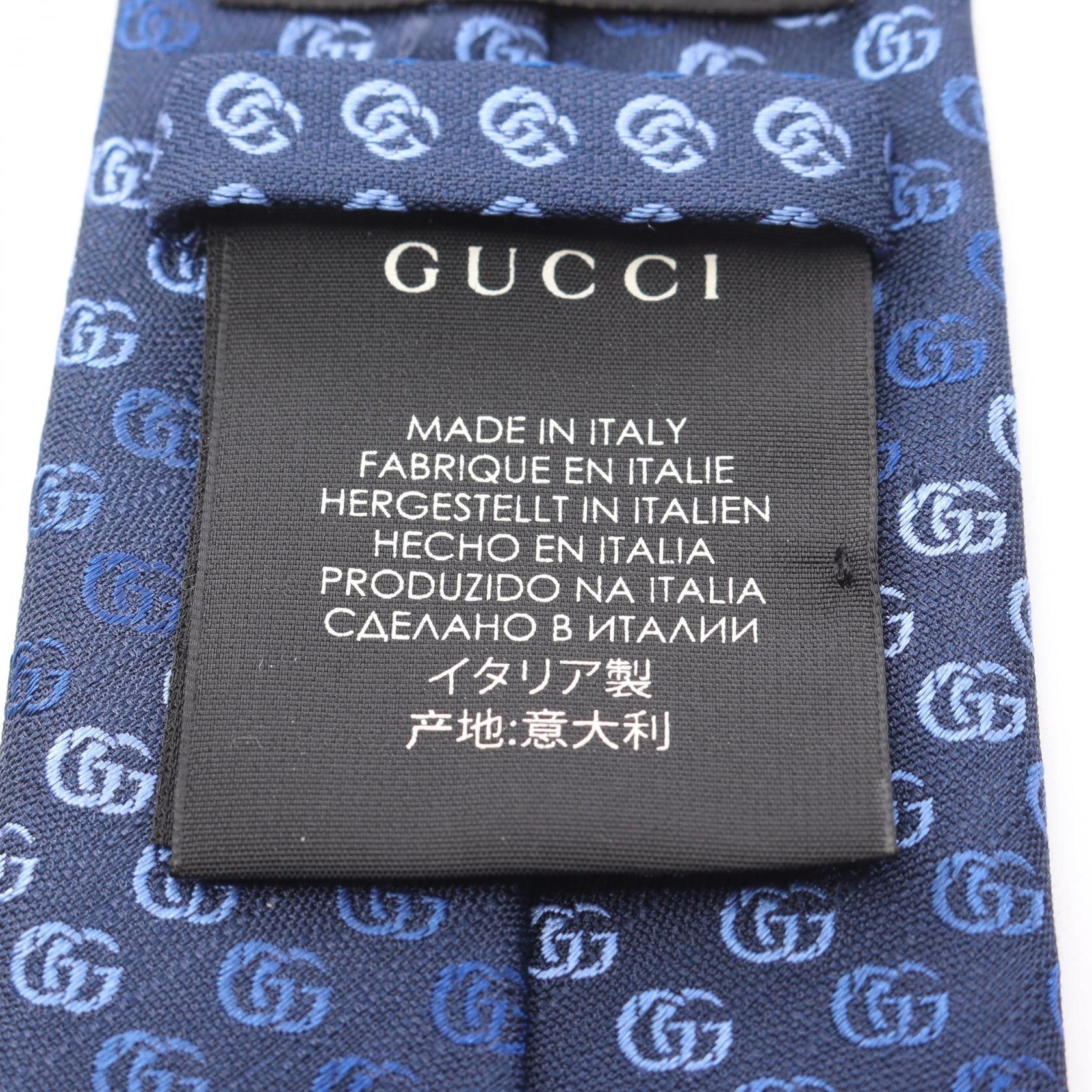 Gucci Gucci Gucci Double G Silk Tie Textile Necktie DUTY FREE for USA Size ONE SIZE - 5 Thumbnail