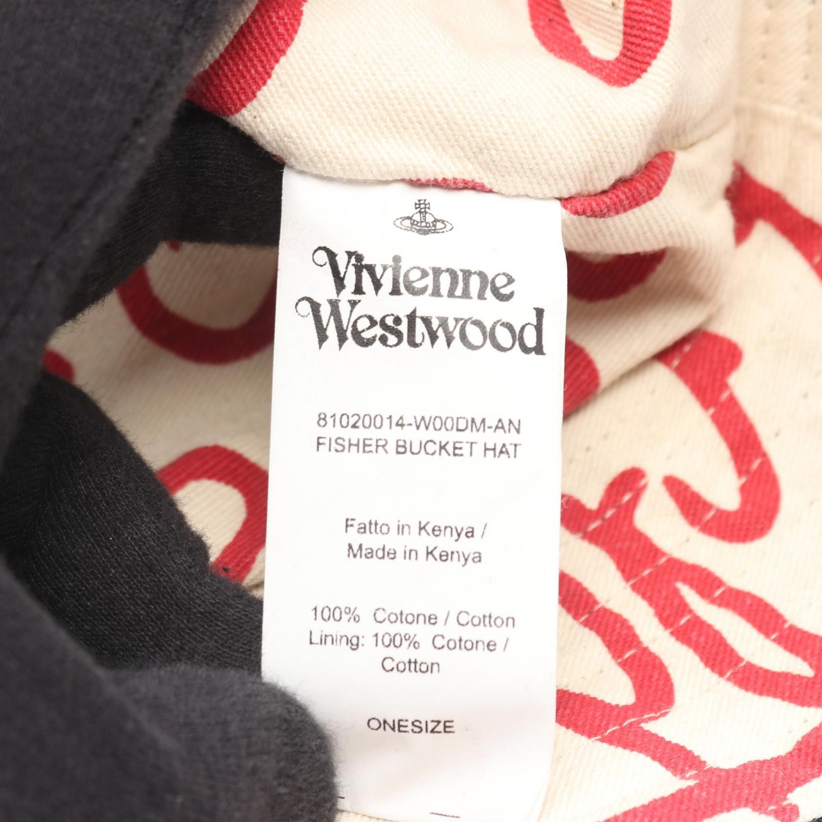 Vivienne Westwood Vivienne Westwood Vivienne Westwood FISHER BUCKET HAT Cotton Hat Textile Hats DUTY FREE for USA Size ONE SIZE - 4 Thumbnail