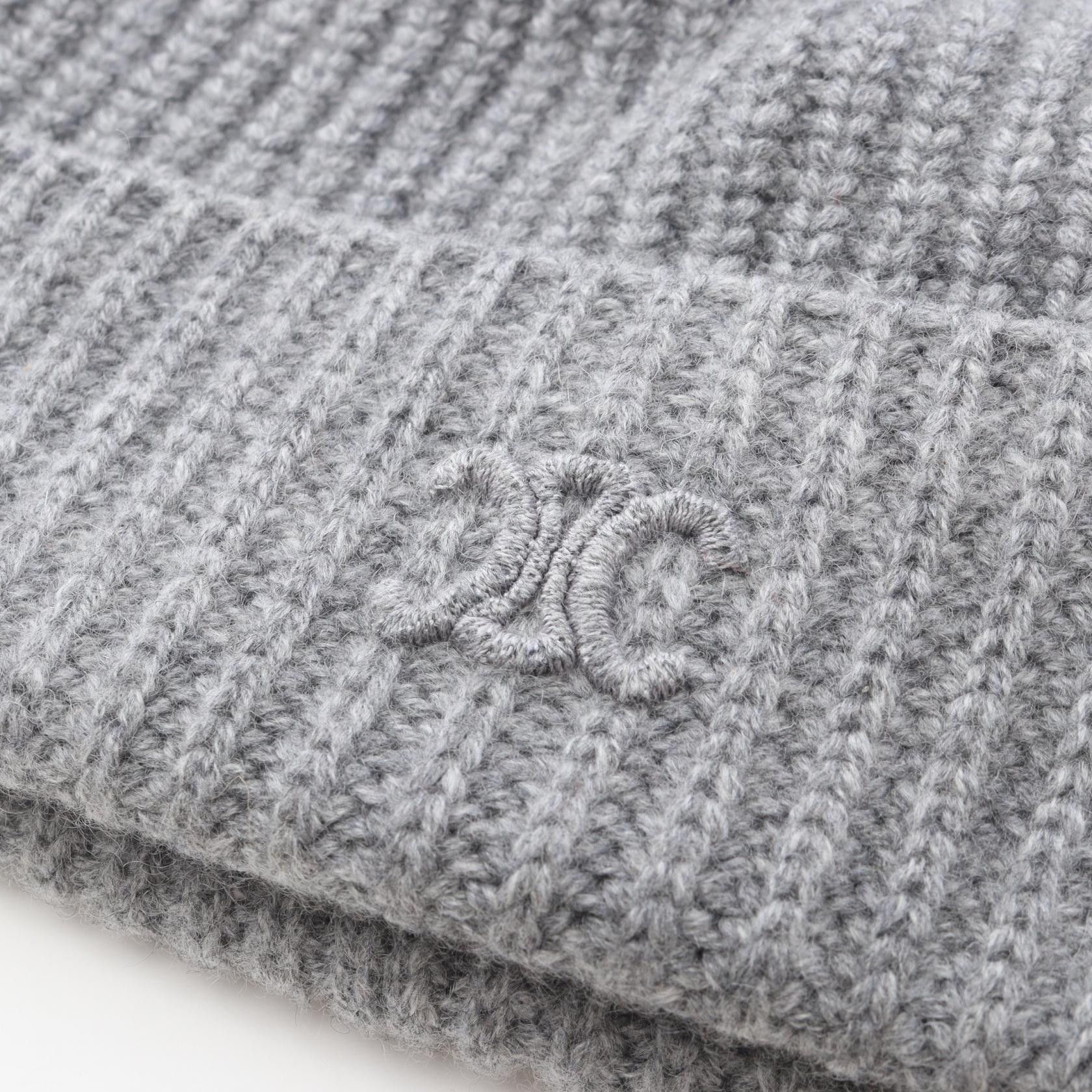 Celine Celine Celine Triomphe Cashmere Knit Cap Textile Hats DUTY FREE for USA Size ONE SIZE - 6 Thumbnail