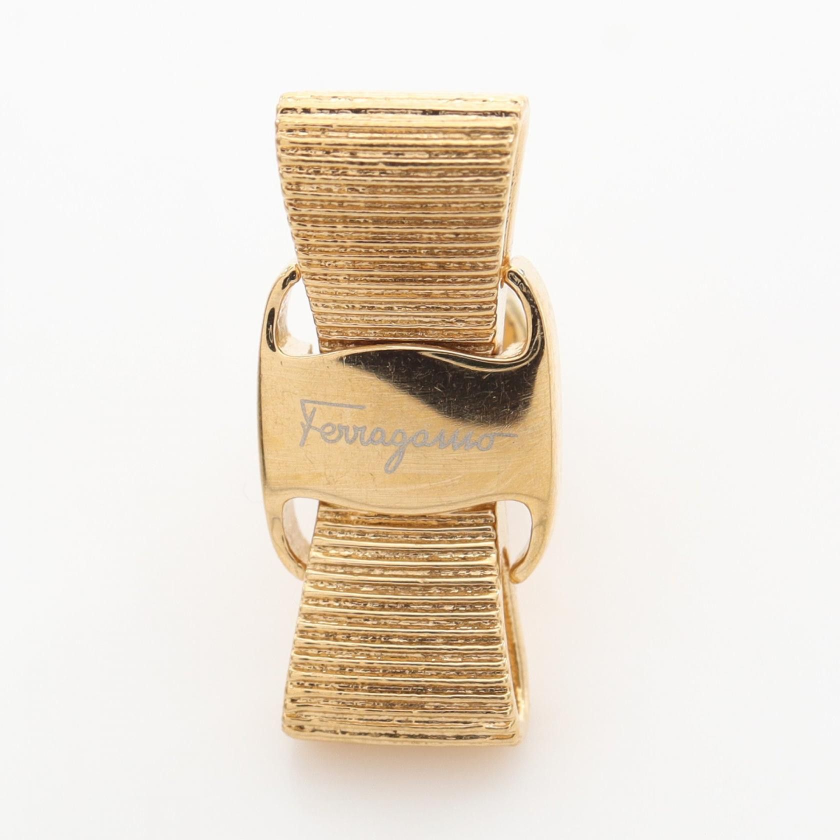 Salvatore Ferragamo Salvatore Ferragamo Salvatore Ferragamo Vara Ribbon Earrings Metal Earrings DUTY FREE for USA Size ONE SIZE - 3 Thumbnail