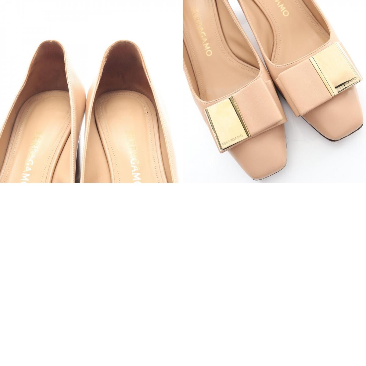 Salvatore Ferragamo Salvatore Ferragamo Salvatore Ferragamo LENA Leather Pumps Leather Shoes DUTY FREE for USA Size ONE SIZE - 10 Thumbnail