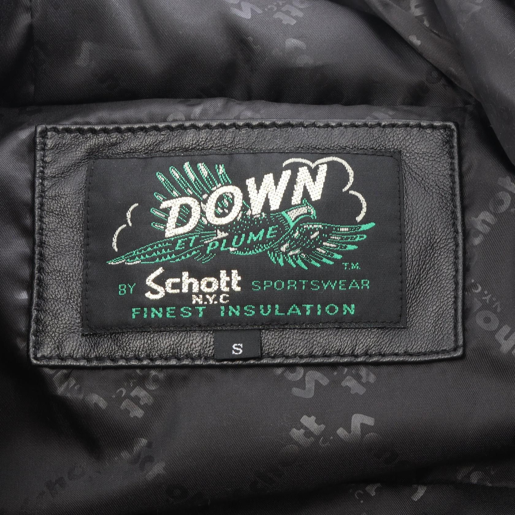 Other Other Schott 2Tone Snokel Down Parka Leather Down Jacket Leather Outerwear DUTY FREE for USA Size ONE SIZE - 3 Thumbnail