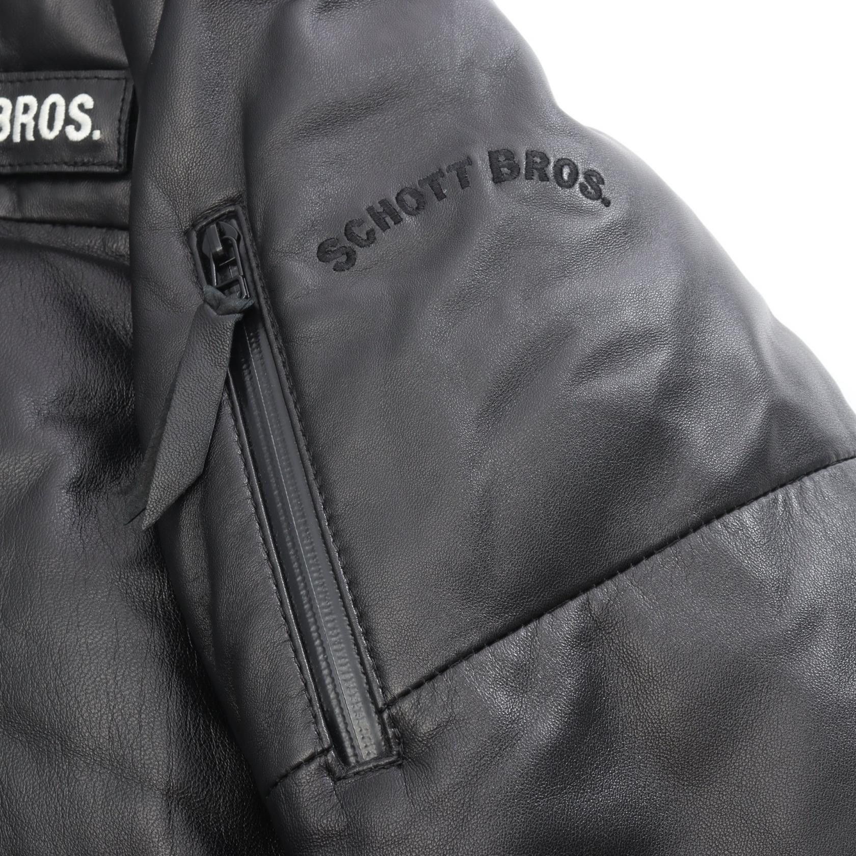 Other Other Schott 2Tone Snokel Down Parka Leather Down Jacket Leather Outerwear DUTY FREE for USA Size ONE SIZE - 6 Thumbnail