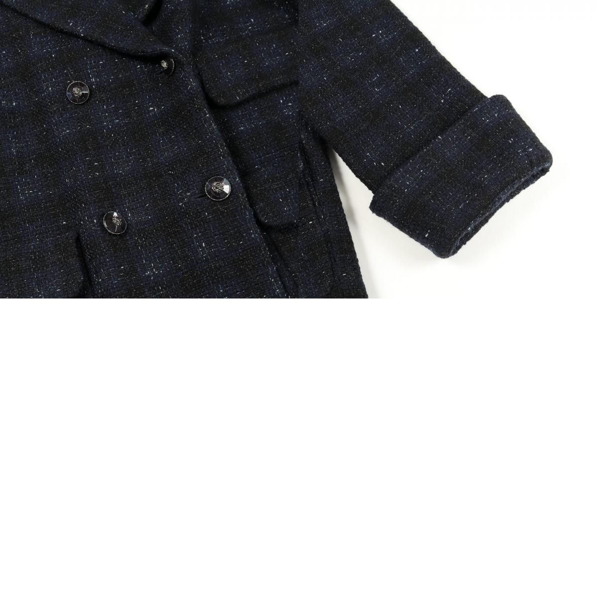 Chanel Chanel Chanel Bijou Lion Button Wool Tweed Coat Textile Outerwear DUTY FREE for USA Size ONE SIZE - 10 Thumbnail