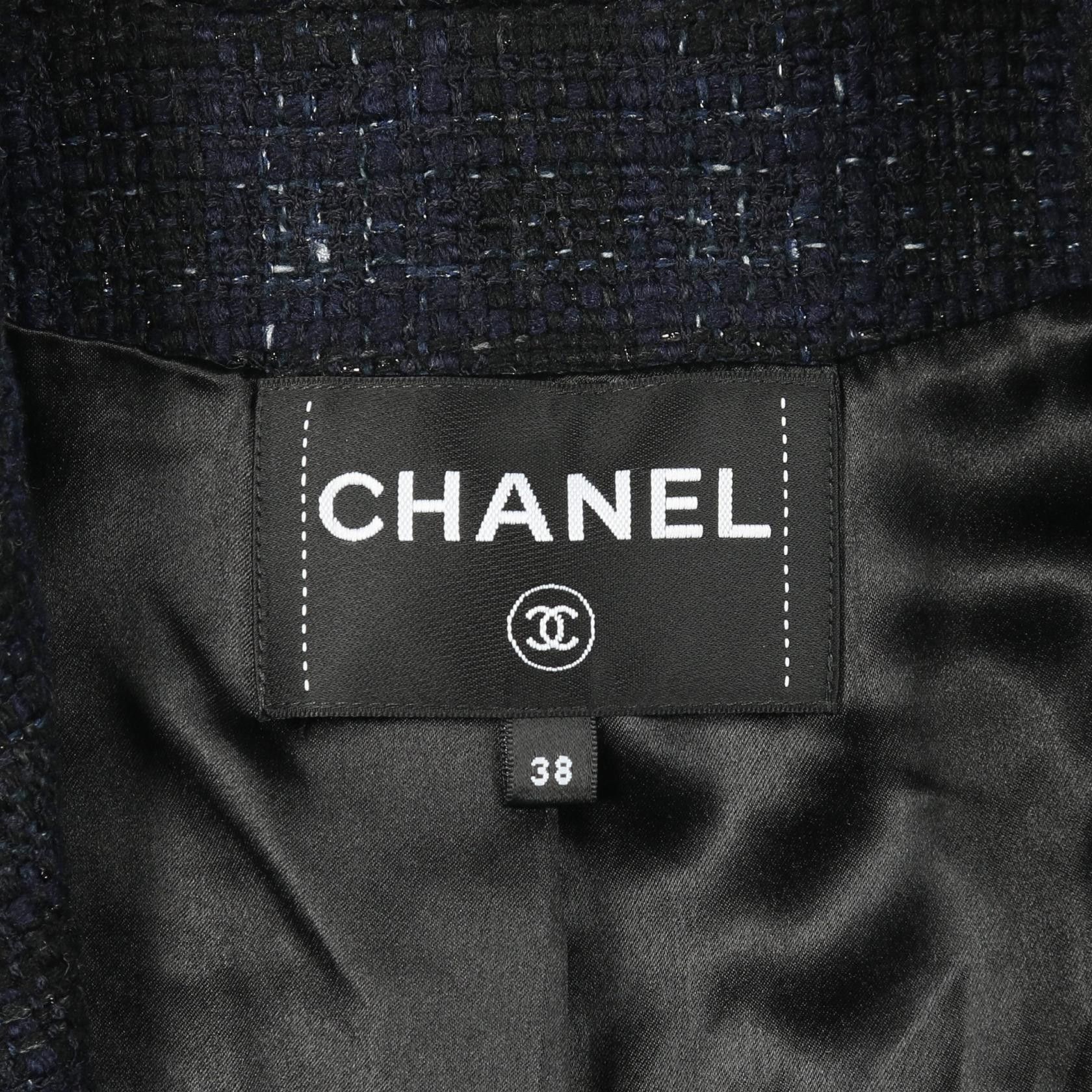 Chanel Chanel Chanel Bijou Lion Button Wool Tweed Coat Textile Outerwear DUTY FREE for USA Size ONE SIZE - 3 Thumbnail