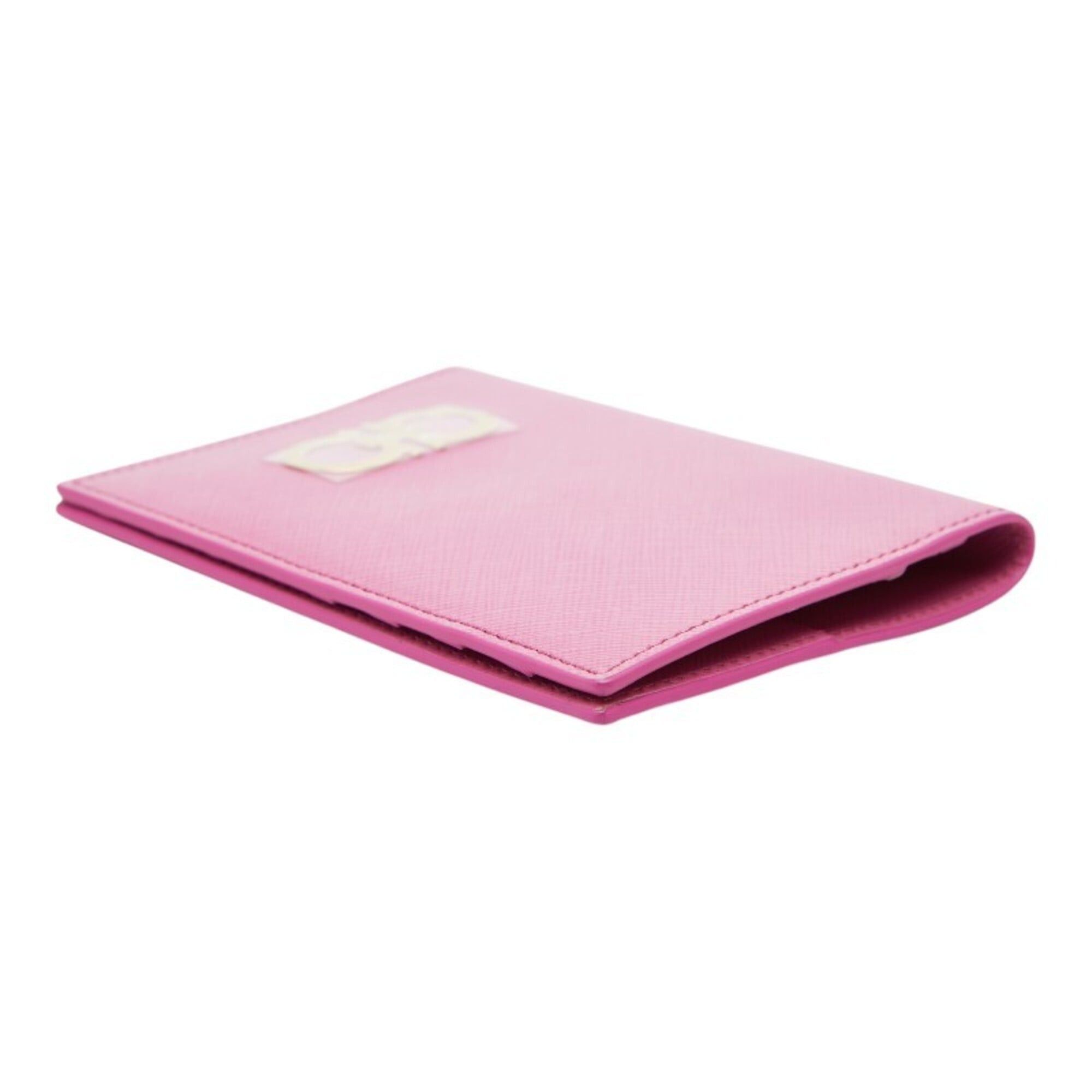 Salvatore Ferragamo Salvatore Ferragamo Gancini Passport Case, Business Card Holder/Card Pink Leather, Women's. Size ONE SIZE - 5 Thumbnail